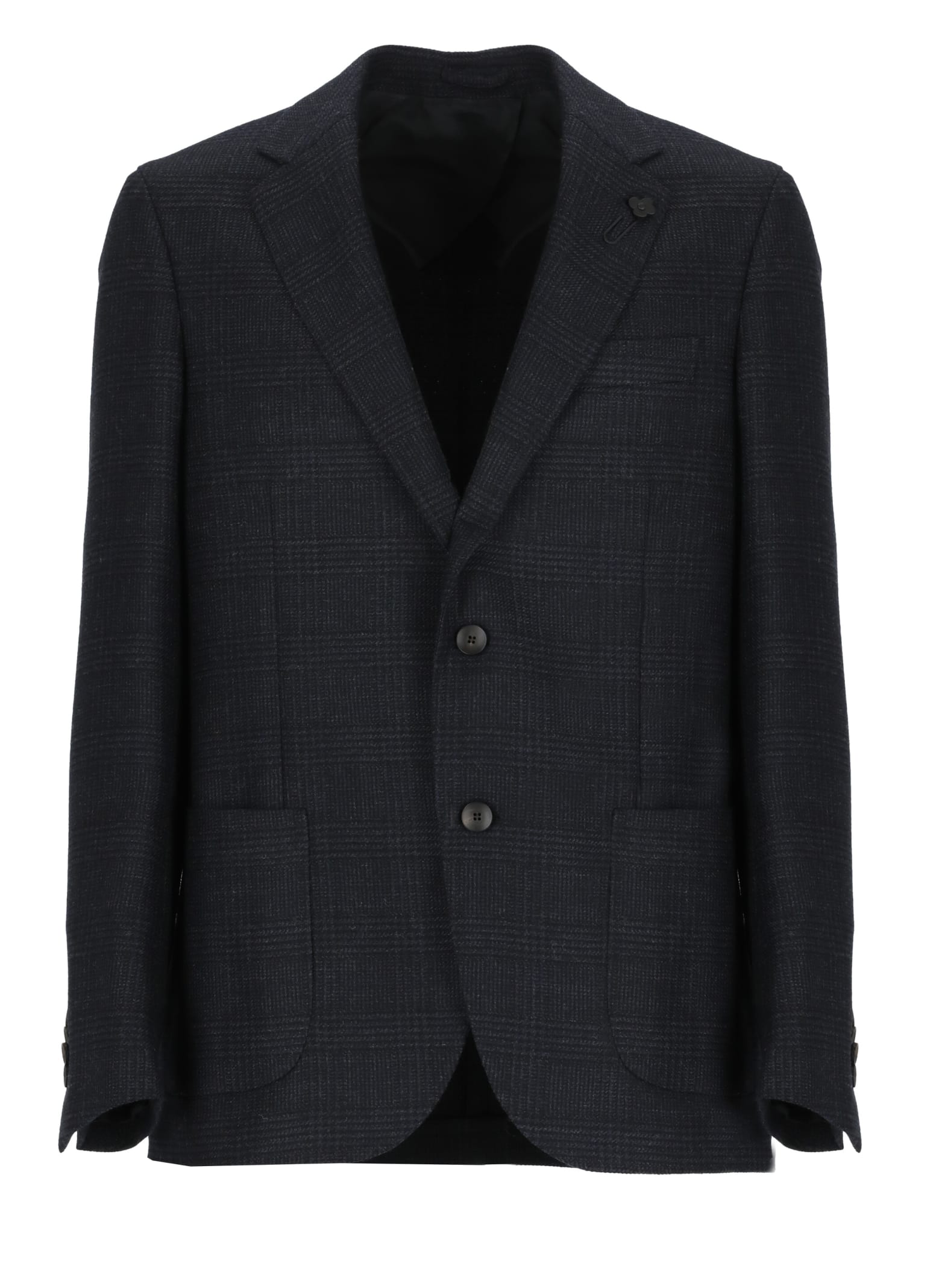 Shop Lardini Wool Jacket In Blue