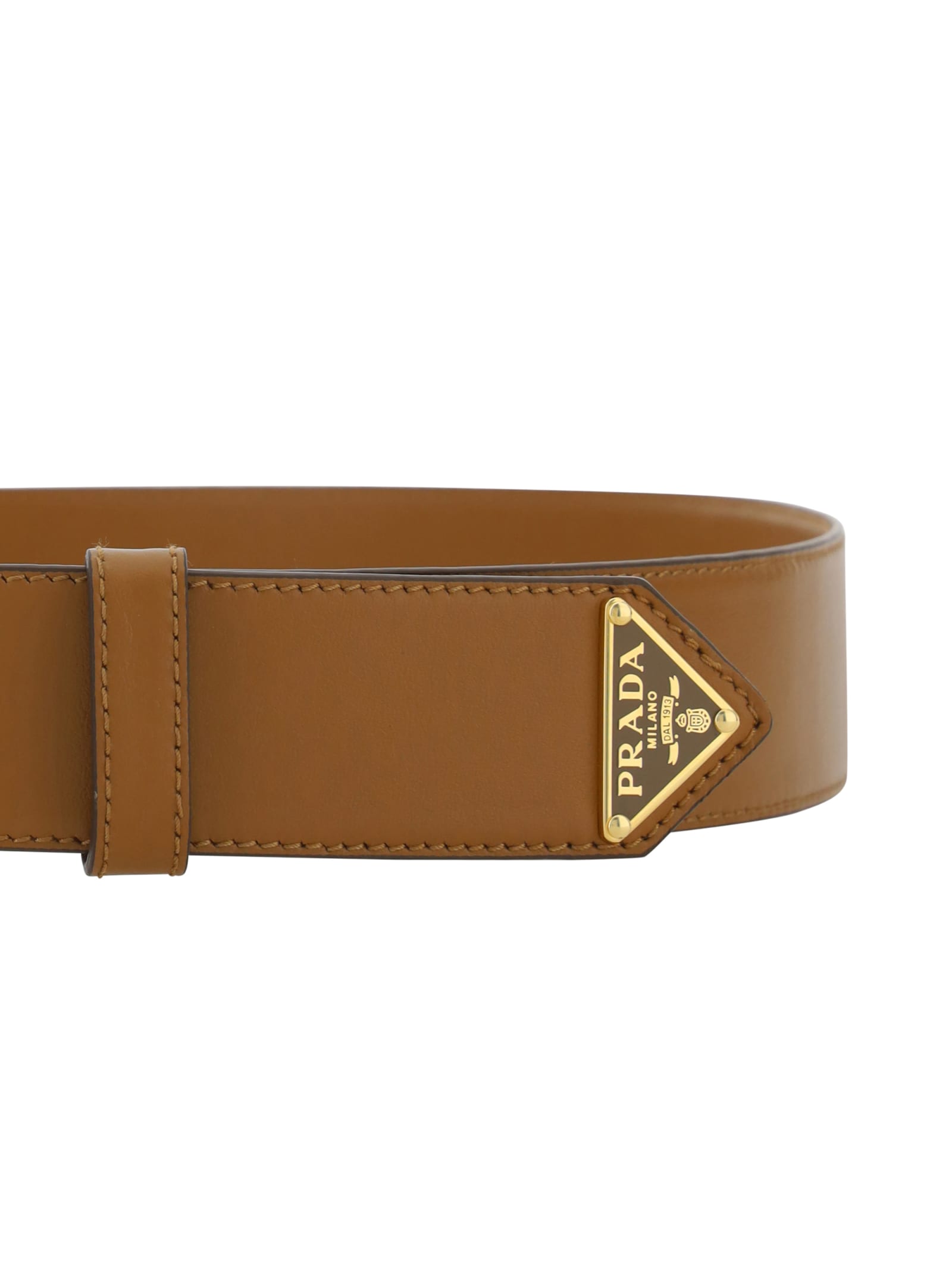 Shop Prada Belt In Brown