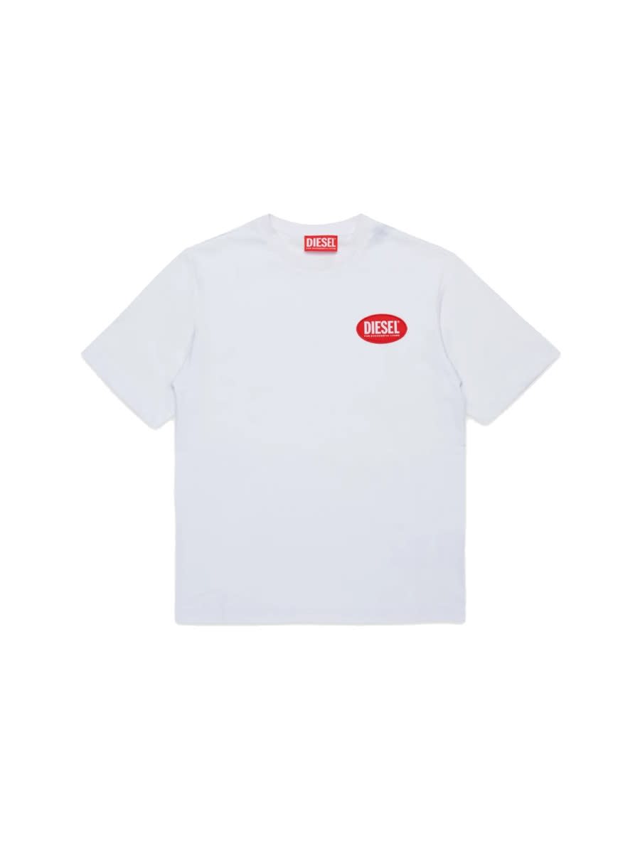 Diesel Tpatch Over T-shirt In White