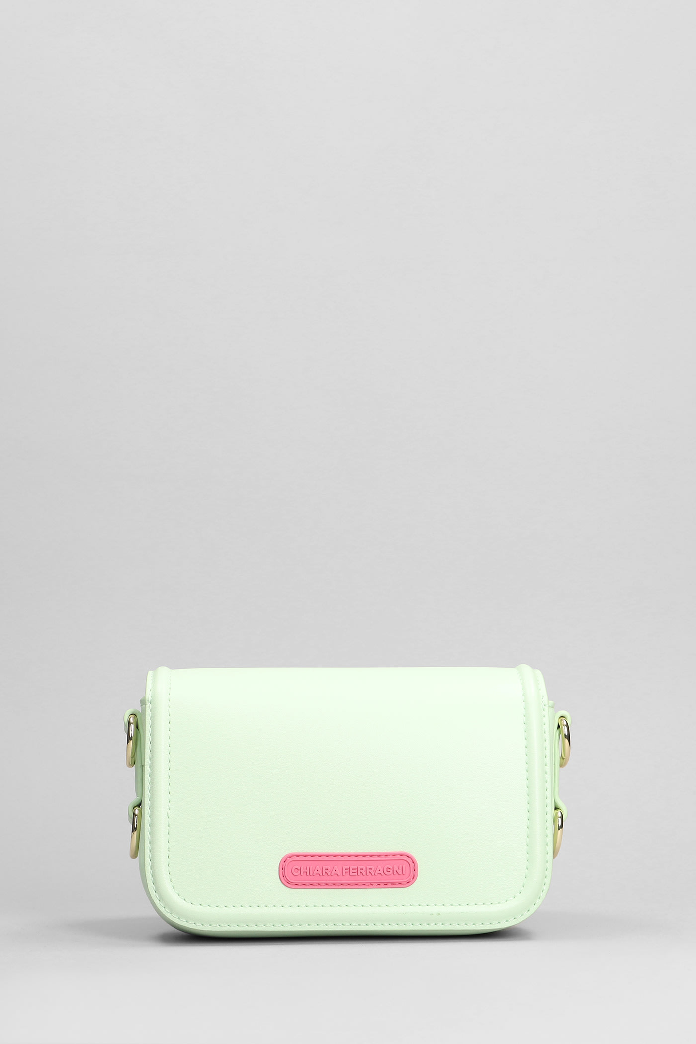 Shop Chiara Ferragni Shoulder Bag In Green Faux Leather