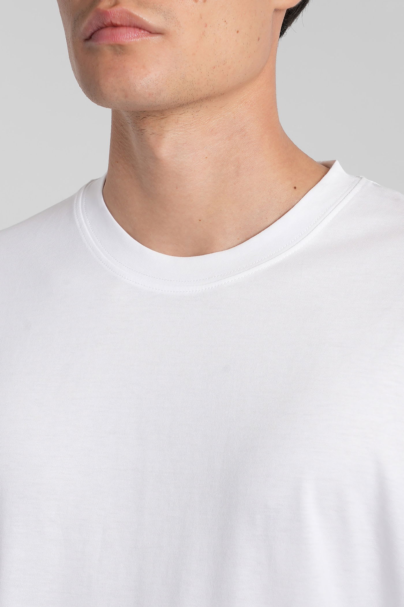 Lardini Long-sleeve Cotton T-shirt In White