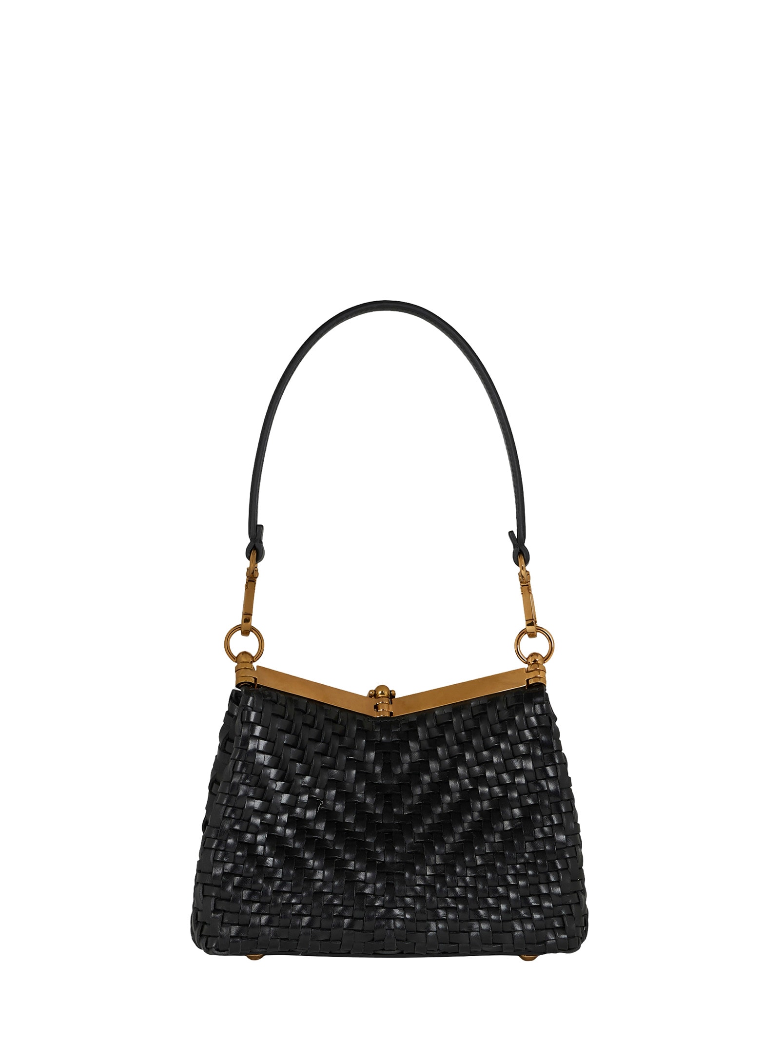 Shop Etro Vela Small Shoulder Bag In Black