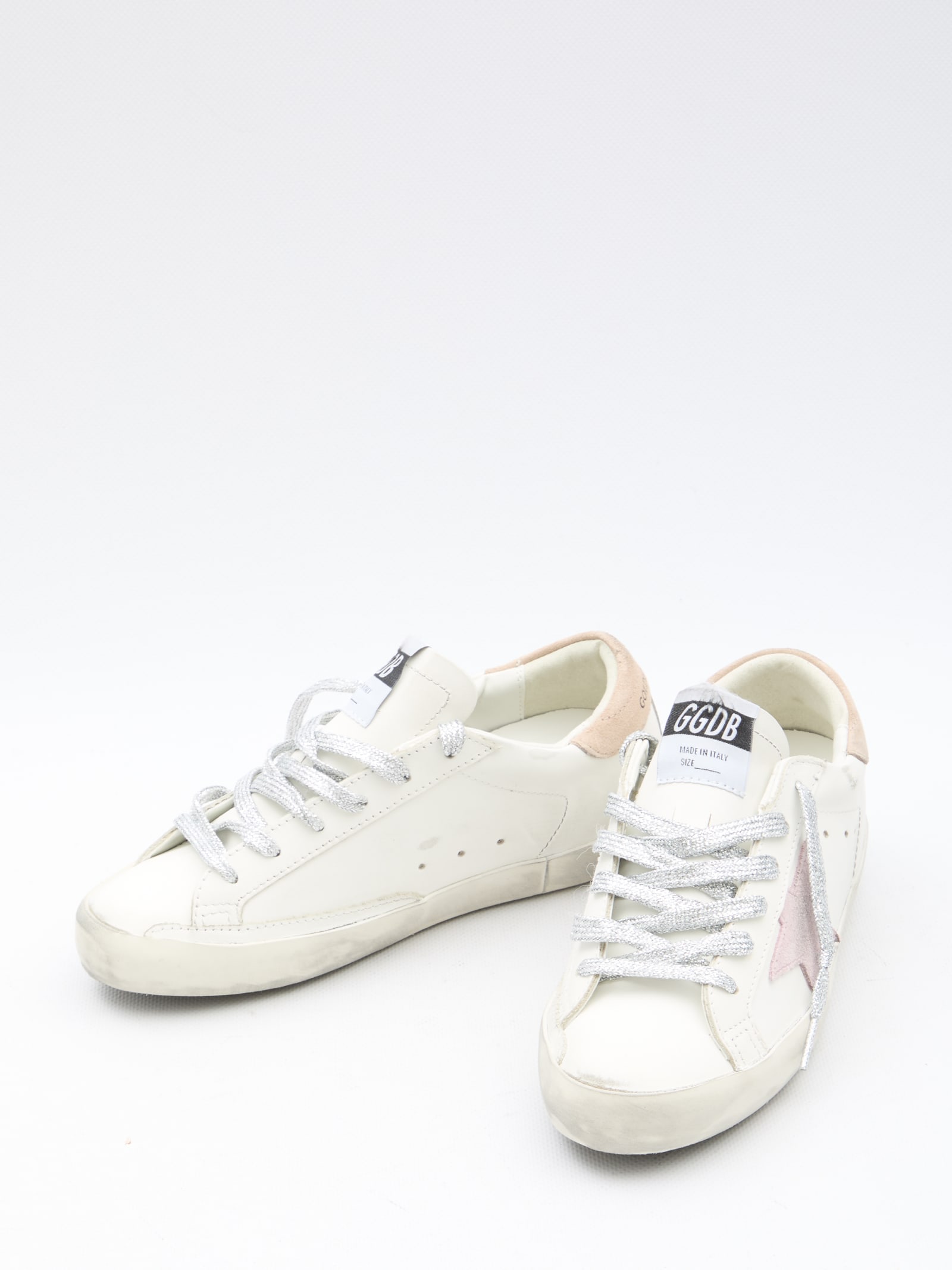 Shop Golden Goose Super-star Sneakers In White