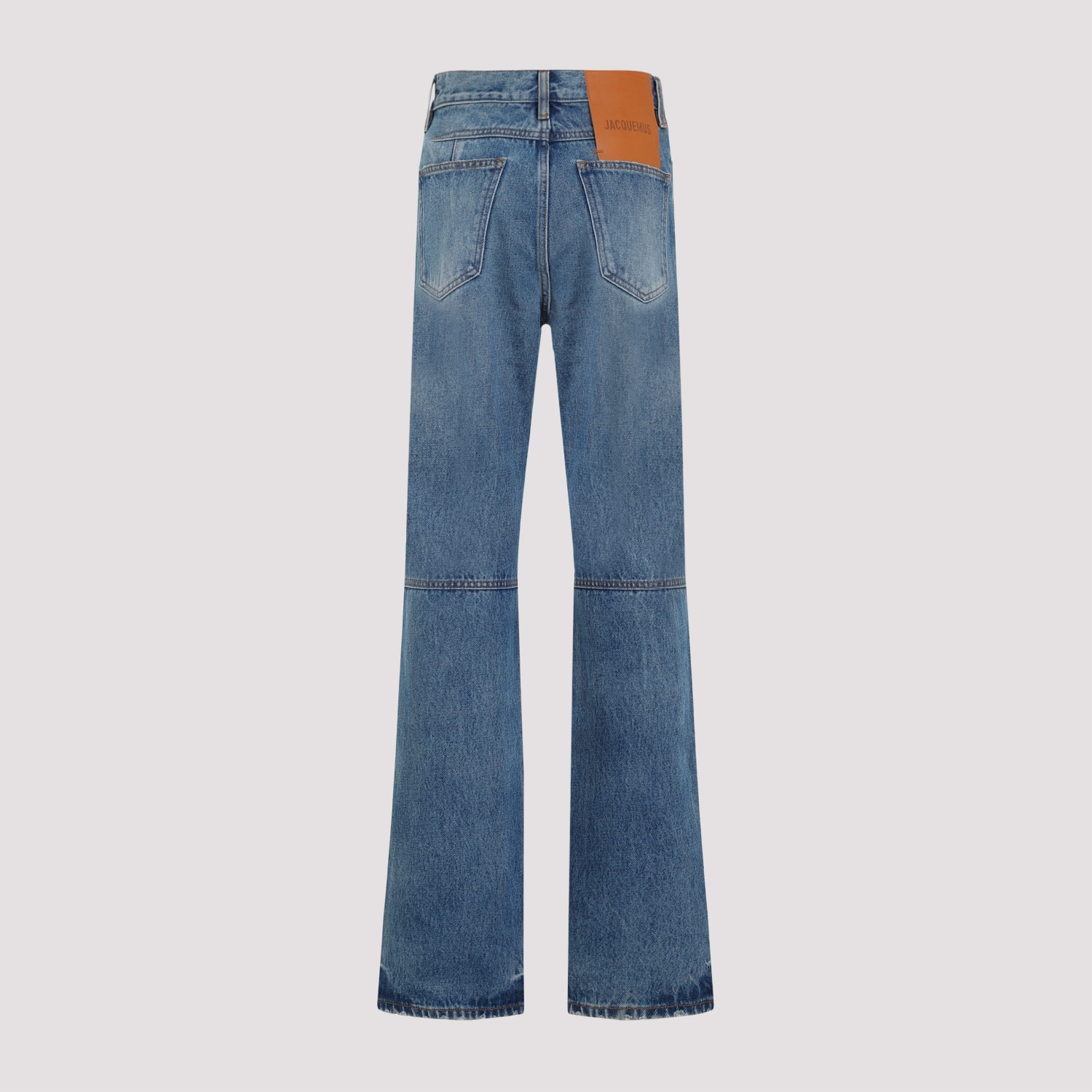 Shop Jacquemus Le De-nîmes Droit Jeans In C Blue Tabac