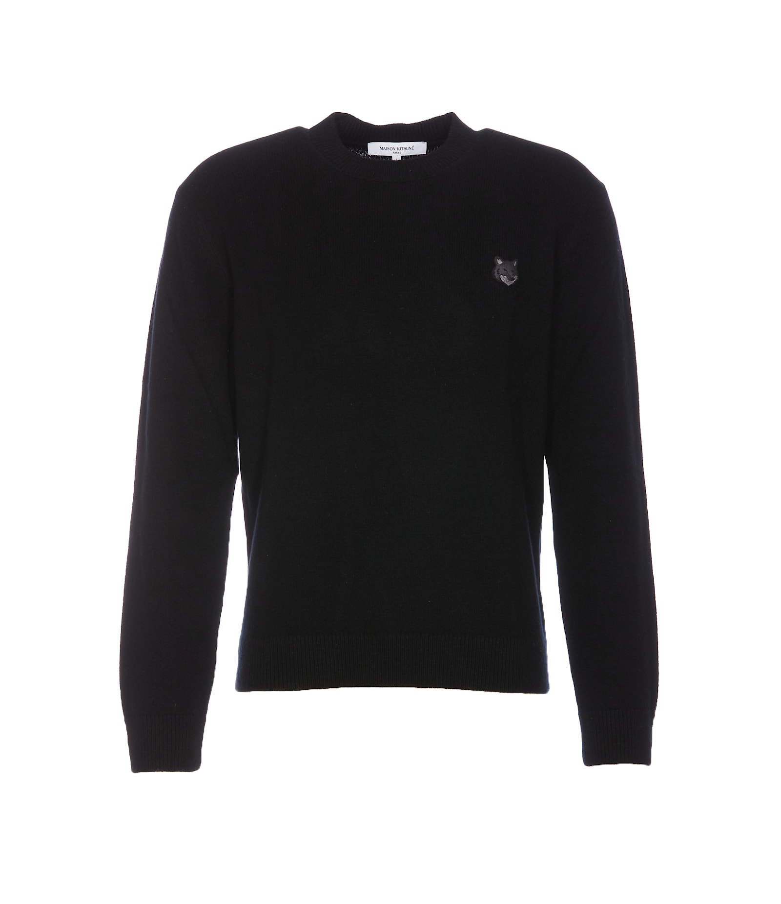Maison Kitsuné Black Bold Fox Head Patch Oversized Sweatshirt In Black