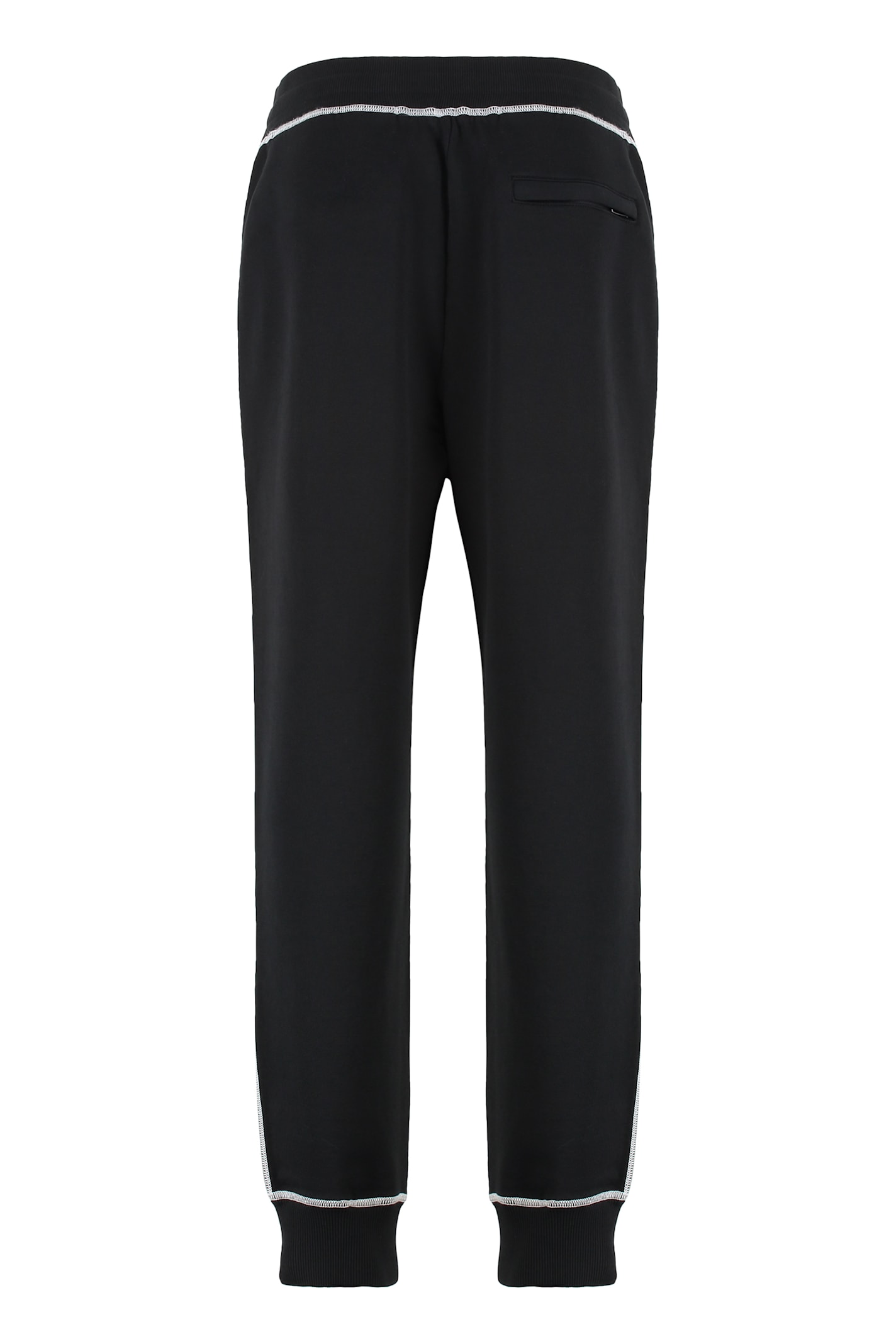 Dolce & Gabbana Jersey Trousers With Print And Embroidery In Black