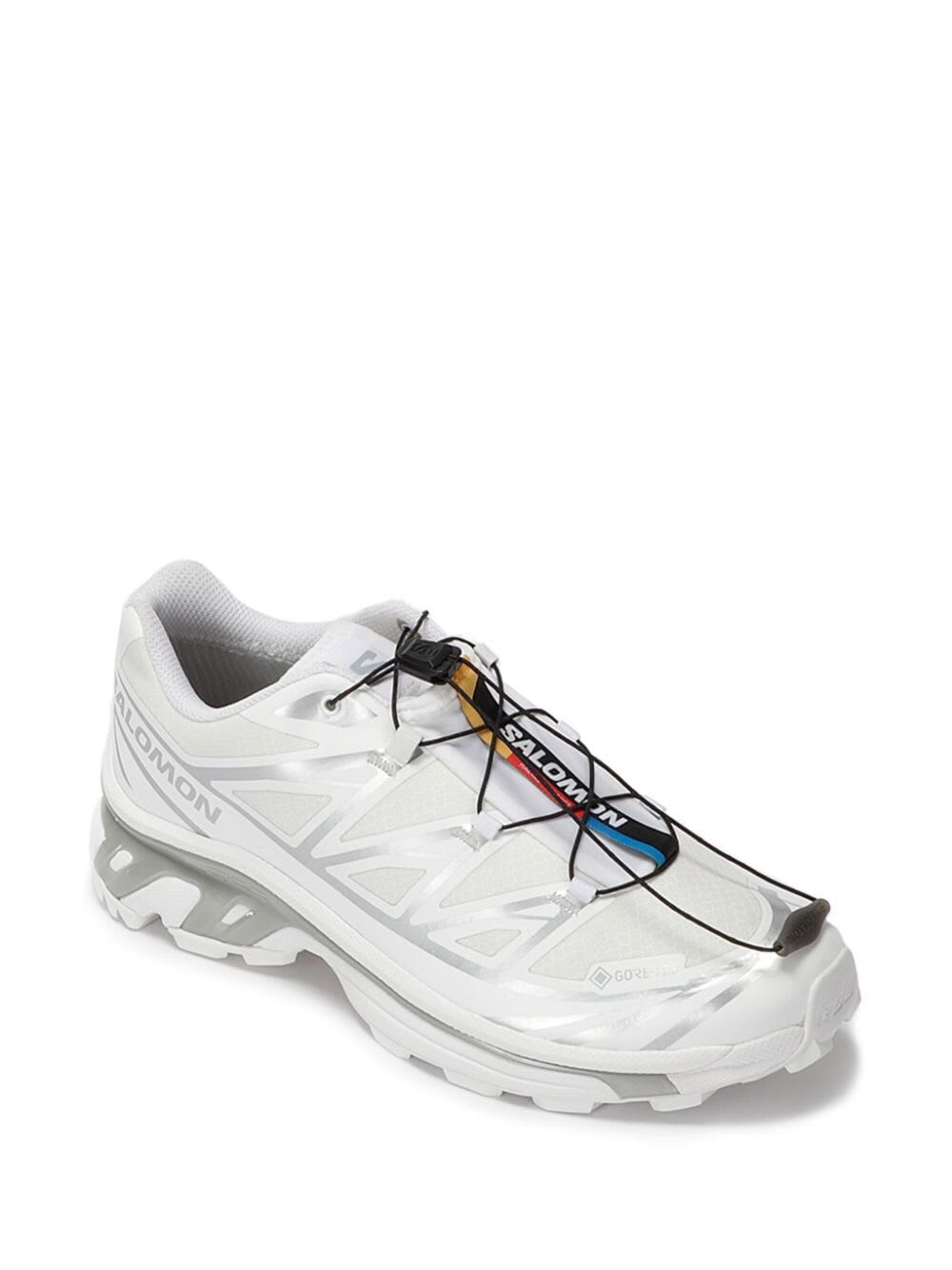 Shop Salomon Xt-6 Gtx Sneakers In White White Ftw Silver