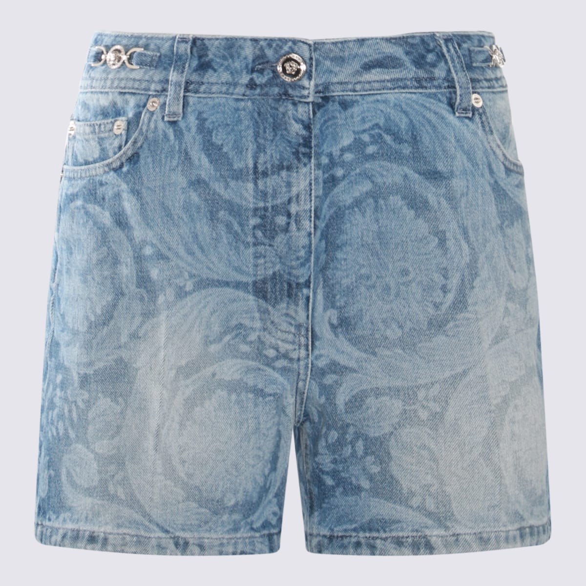 Versace Medium Blue Cotton Denim Shorts