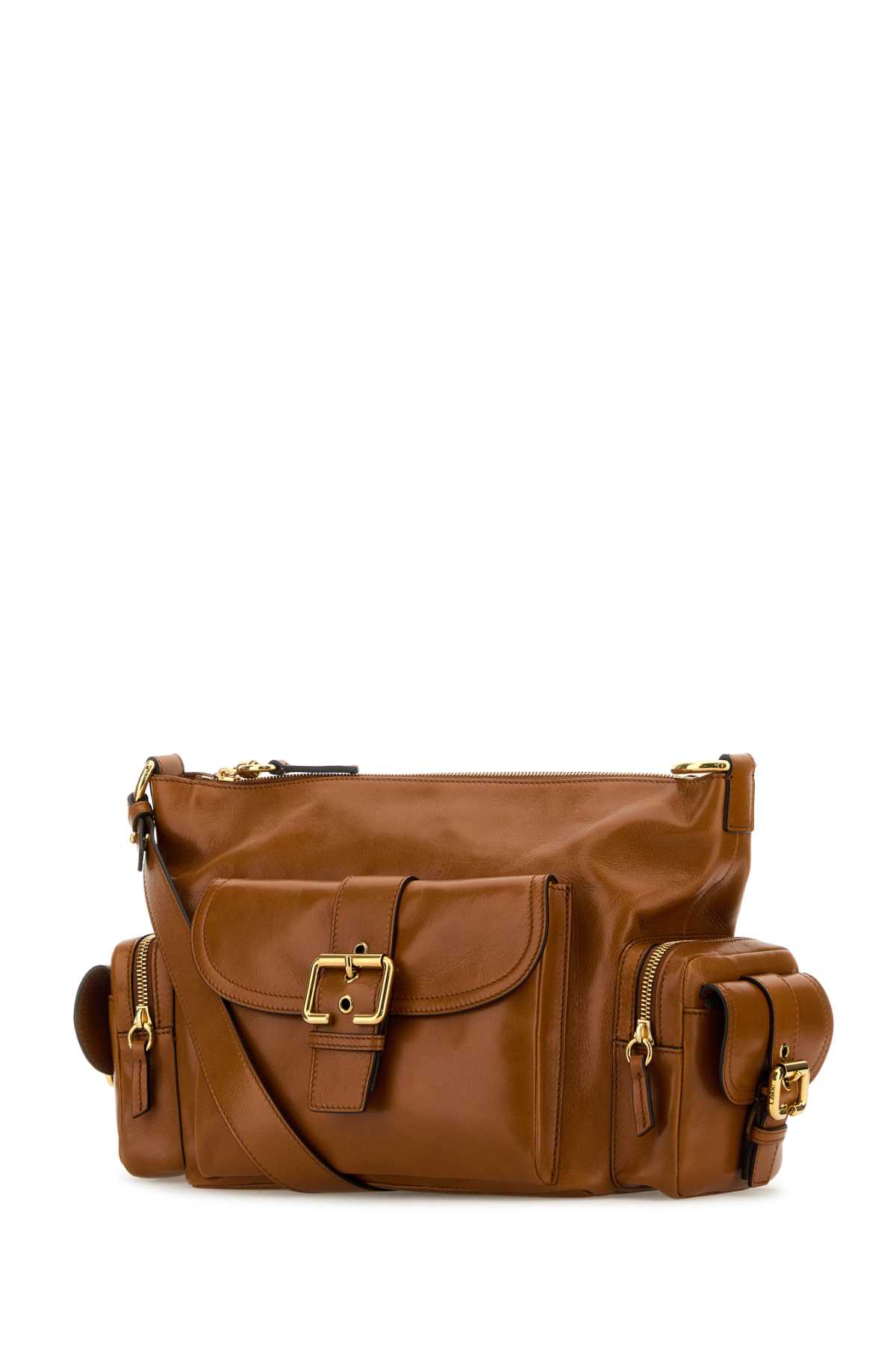 Shop Chloé Caramel Leather Camera Bag Handbag In Claybrown