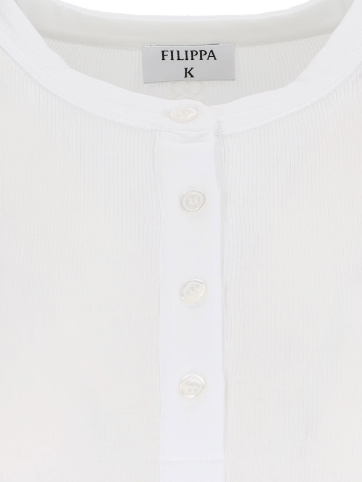 Shop Filippa K Henley Logo Sweater In White