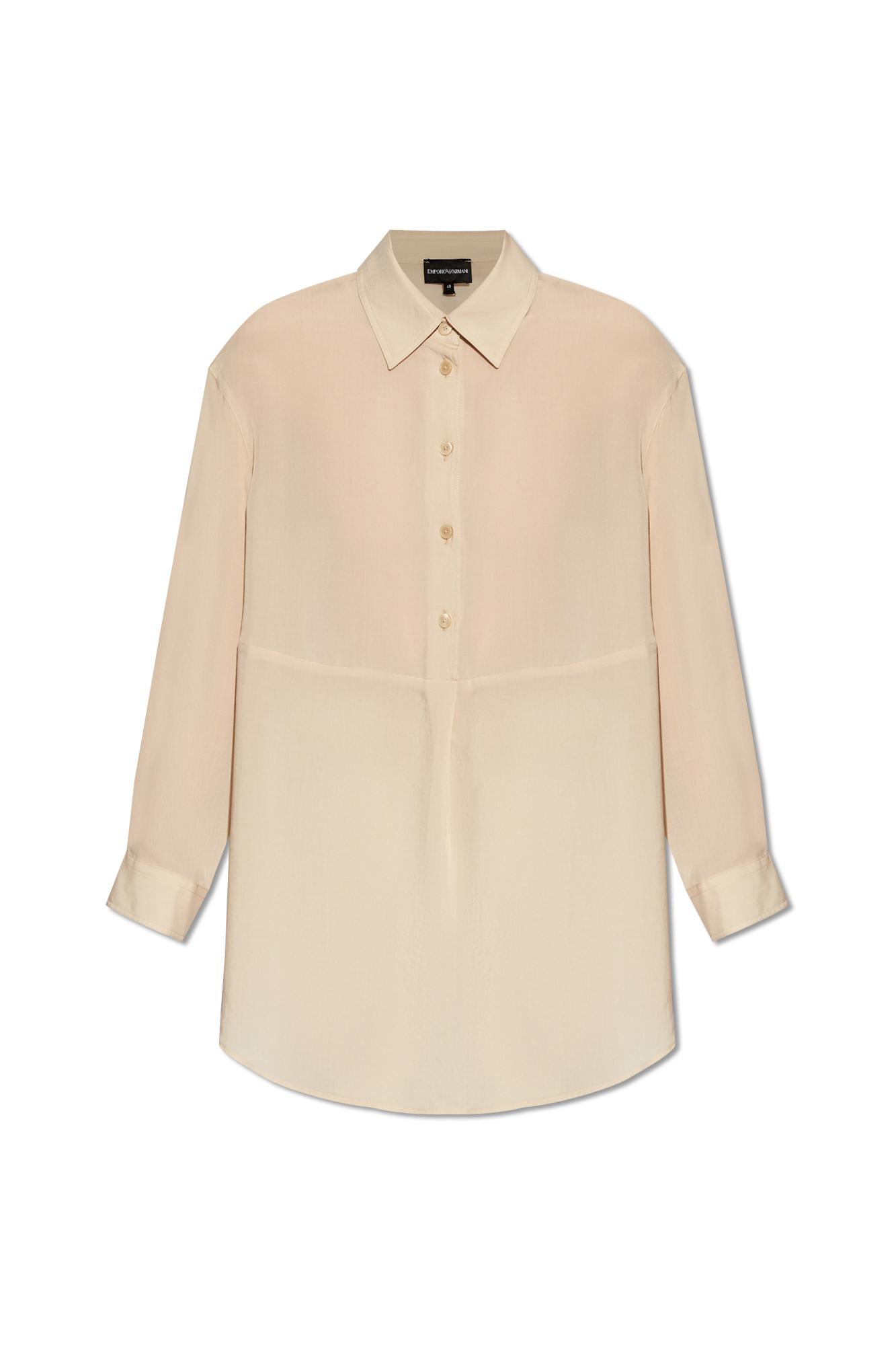 Shop Emporio Armani Relaxed-fitting Top In Natural