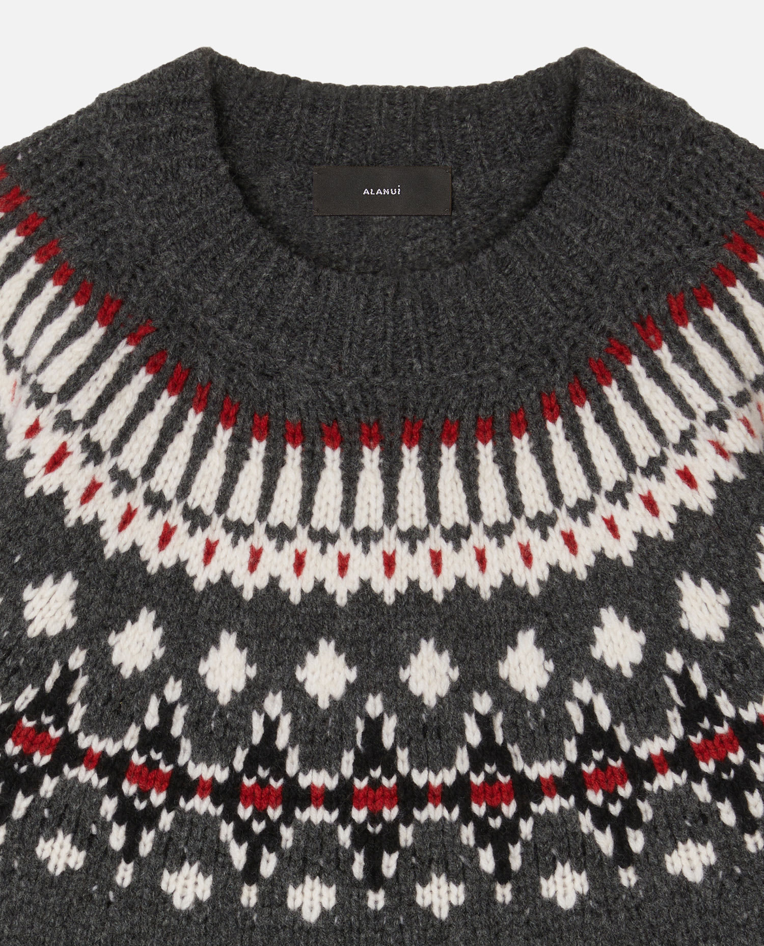 Alanui Sweet Winter Wool Crewneck Jumper In Gray