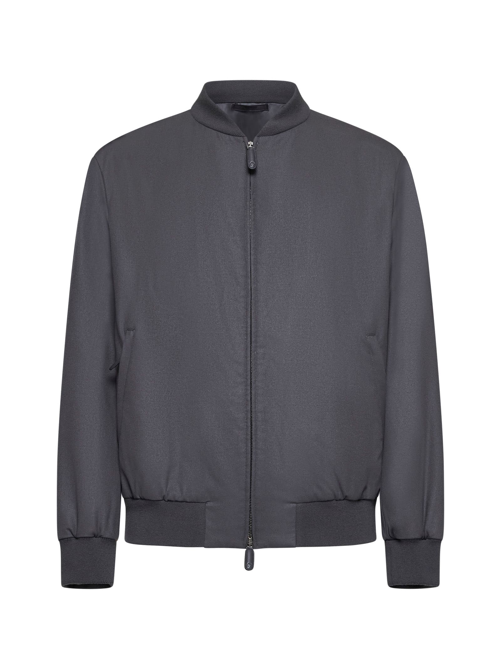 Shop Giorgio Armani Jacket In Phantom