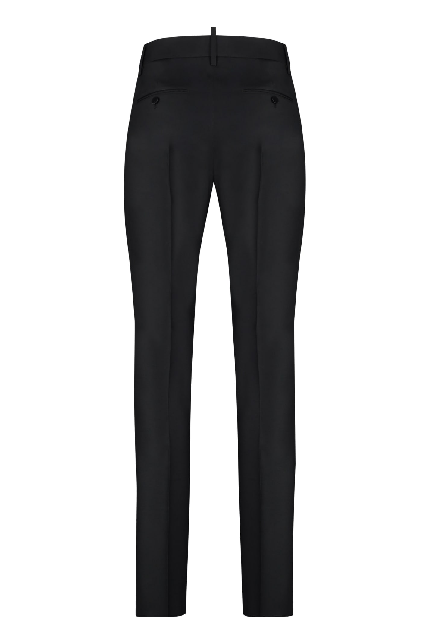 Shop Dsquared2 Wool-blend Taylored Cigarette Trousers In Black