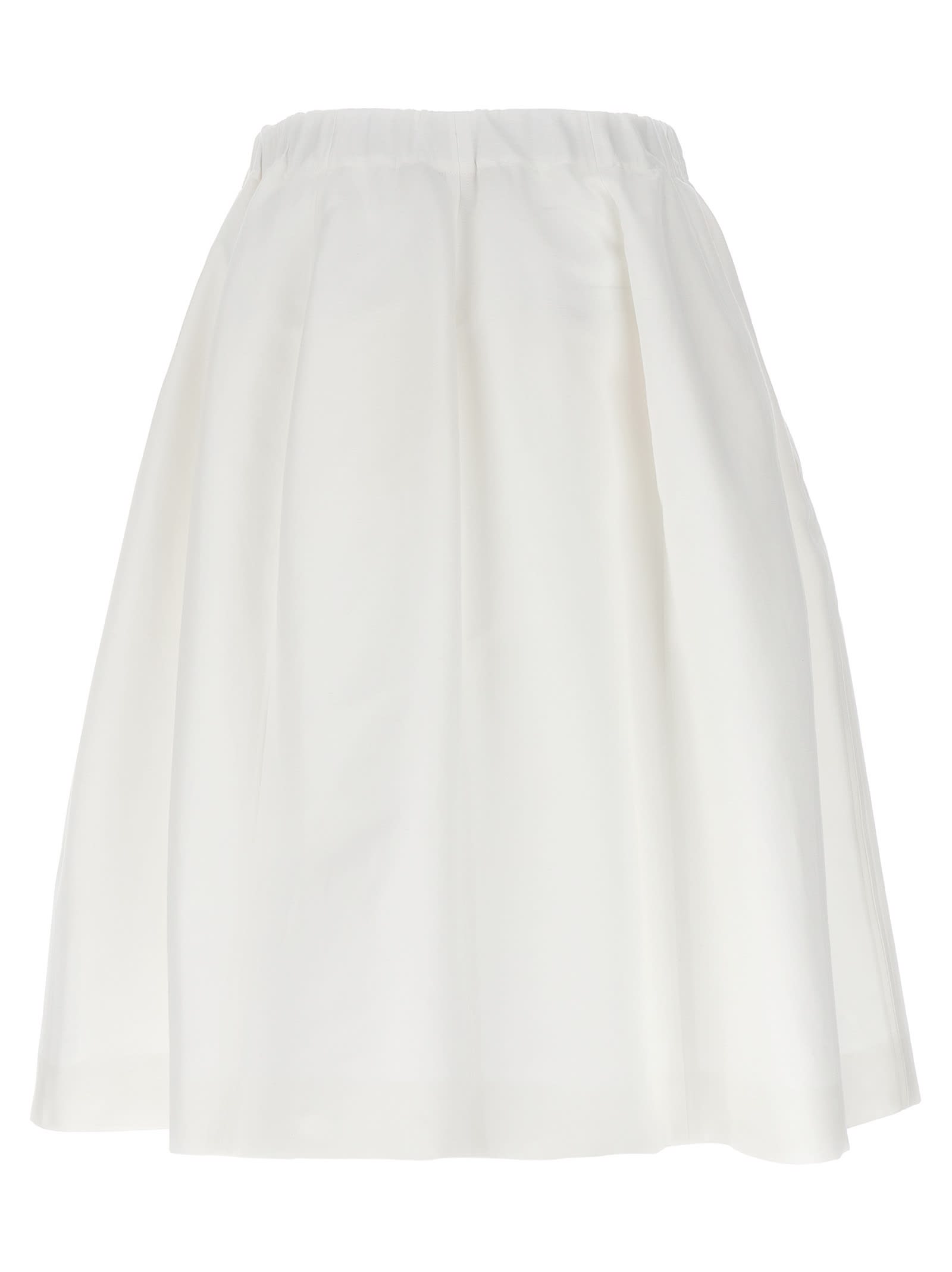 Shop Marni Cotton Gabardine Skirt In White