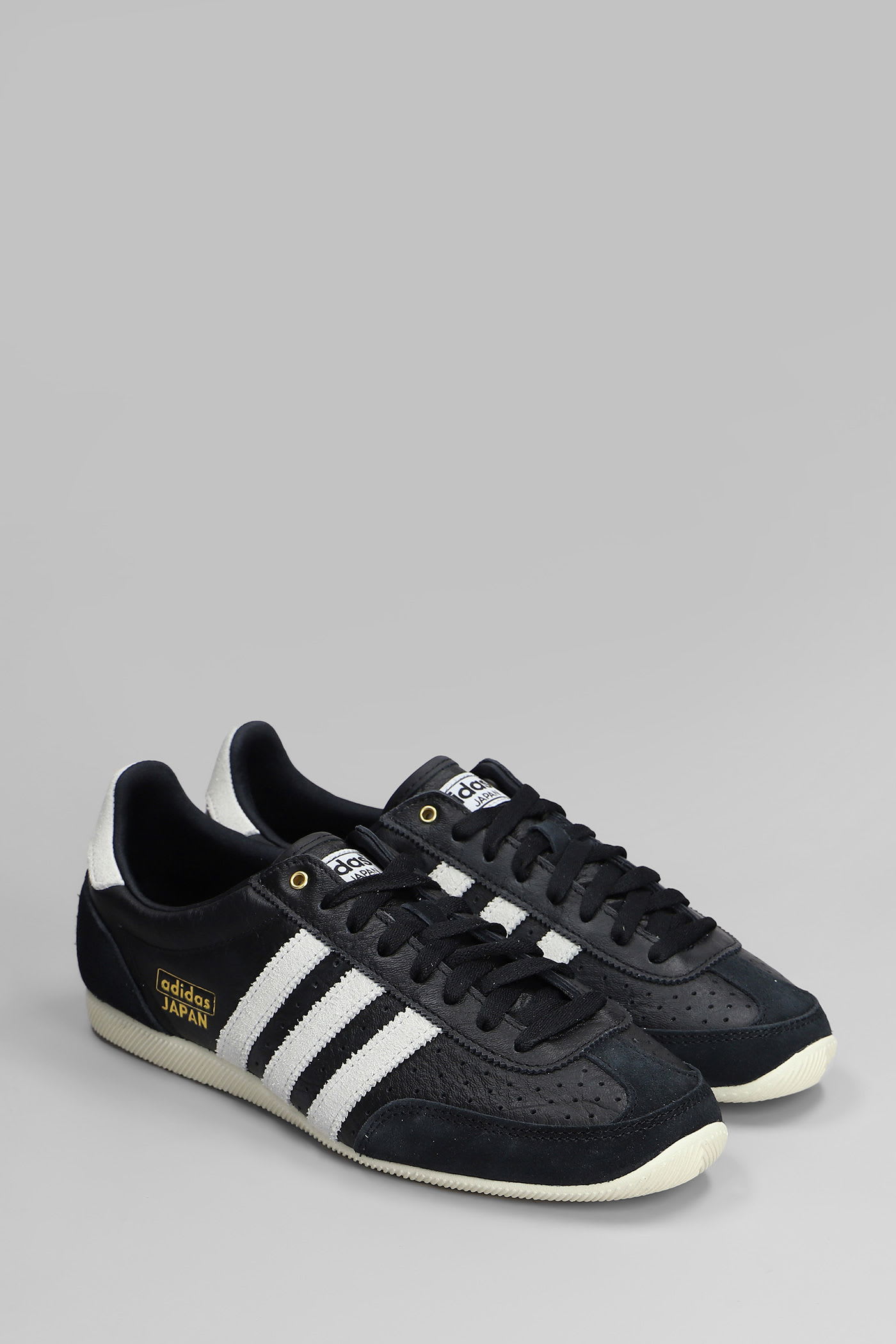 Adidas Originals Japan Sneakers In Black Leather In Blue