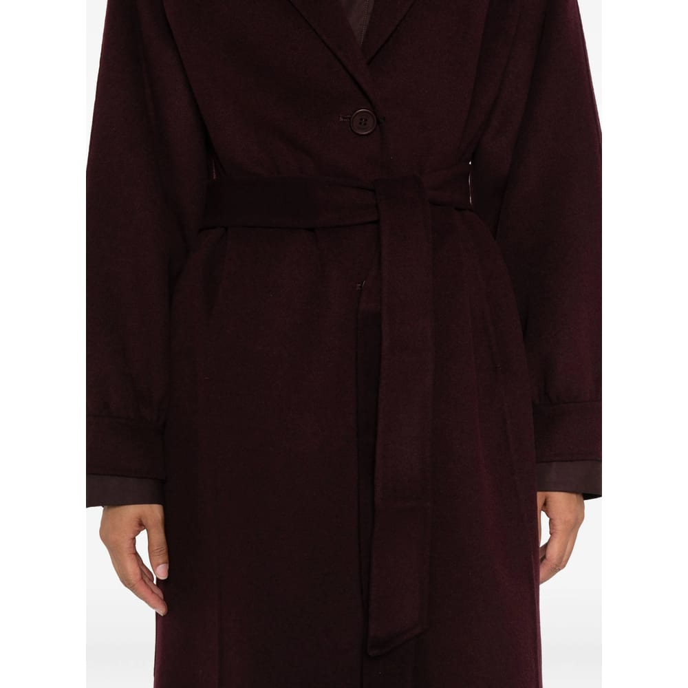 Twinset Coat In Burgundy
