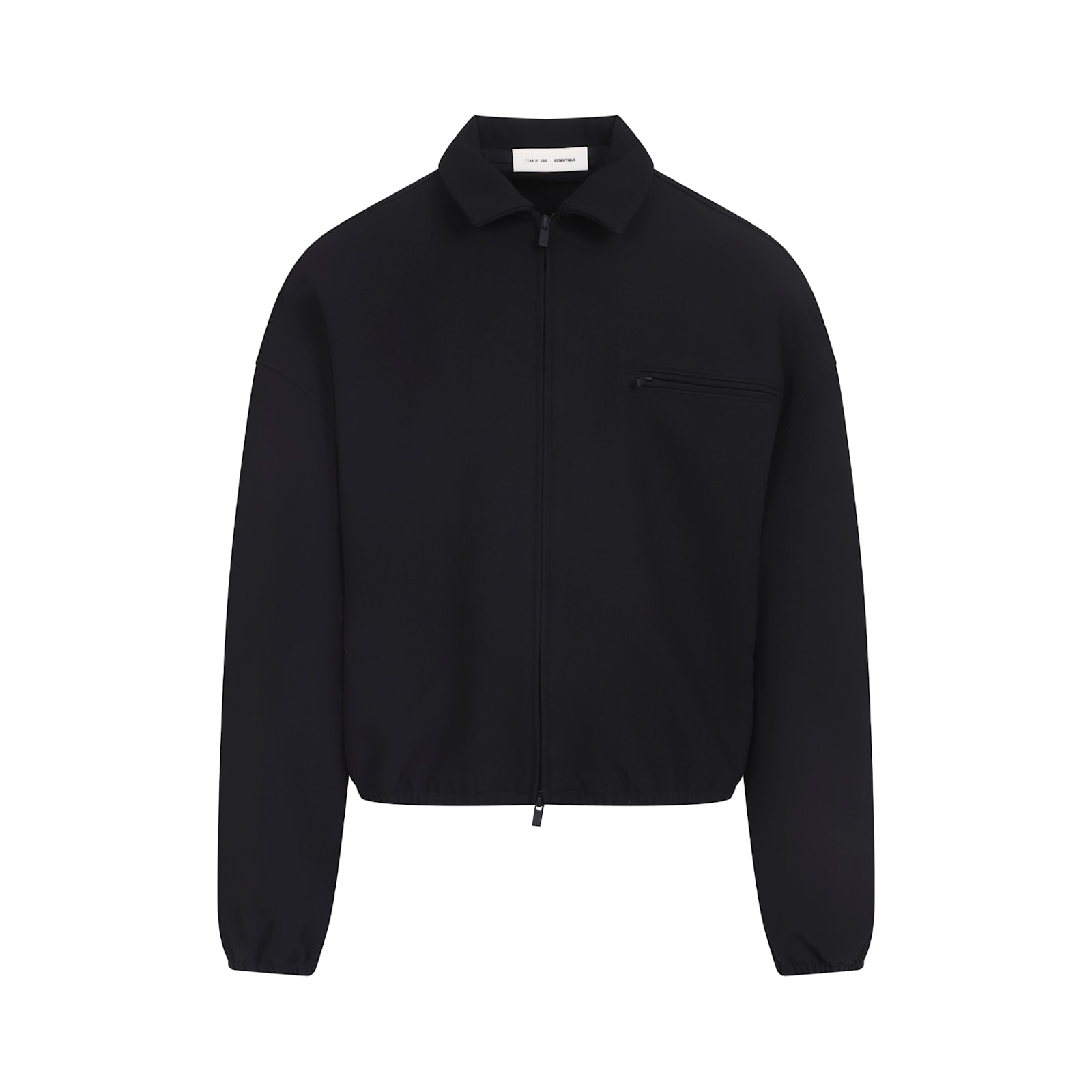 Fear Of God Bonded Canvas Zip-up Jacket In Black