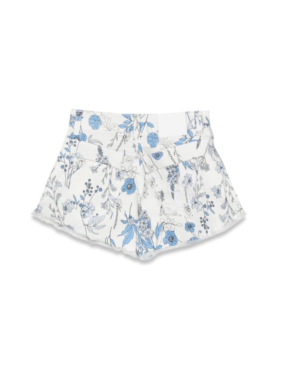 Miss Blumarine Floral Print Shorts In Multicolour