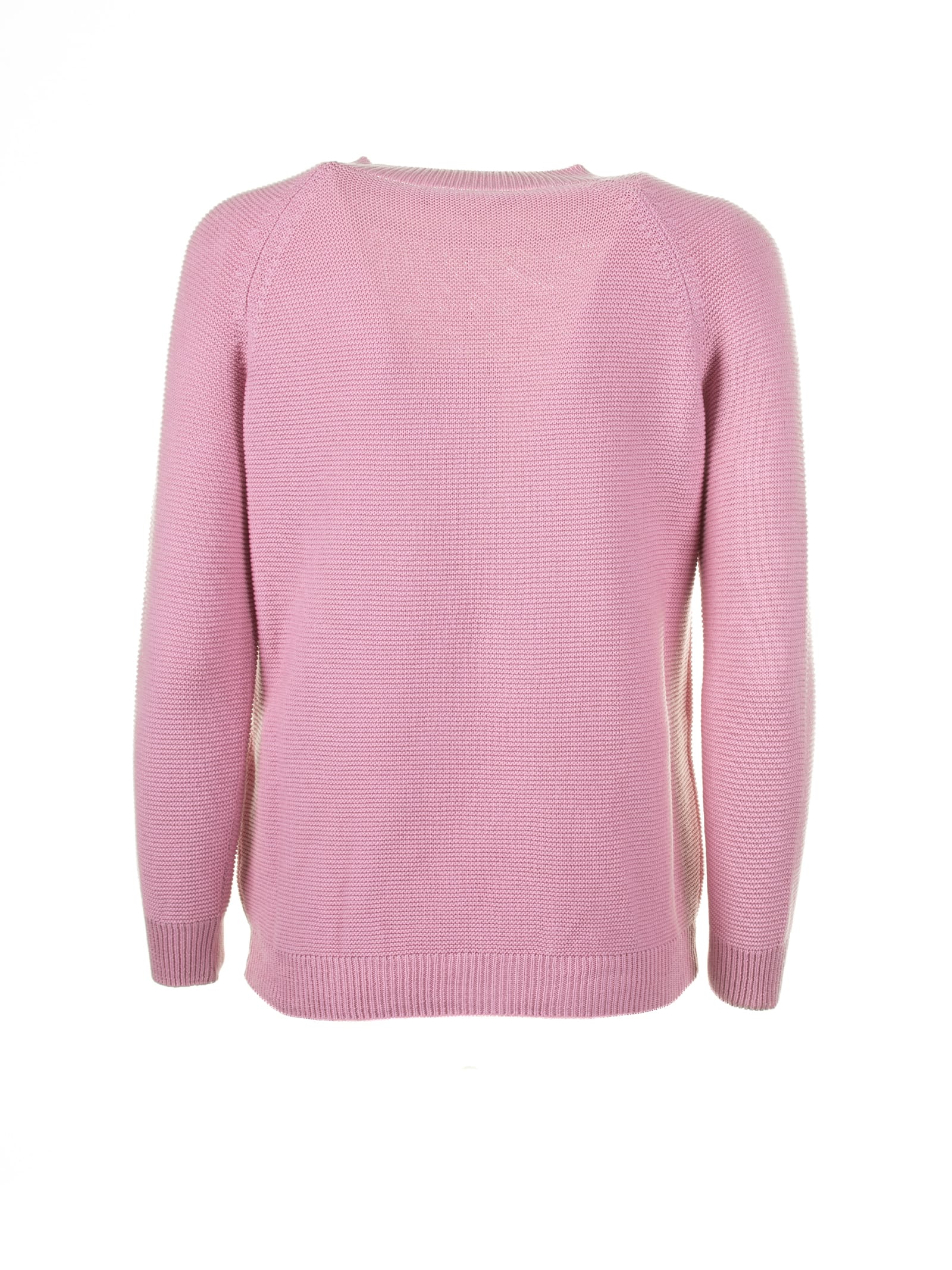 Shop Weekend Max Mara Soft Pink Cotton Sweater In Petalo