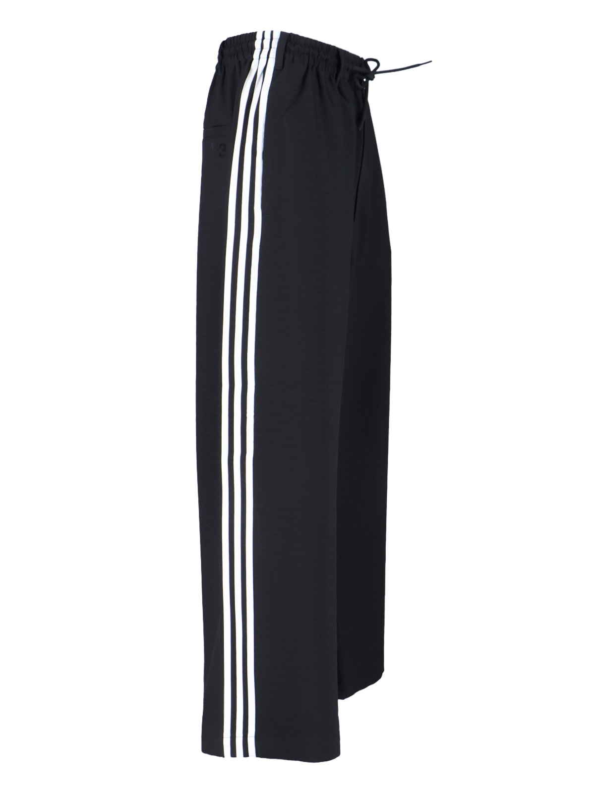 Y-3 Straight Trousers With Back Pocket And Side Stripes In Black