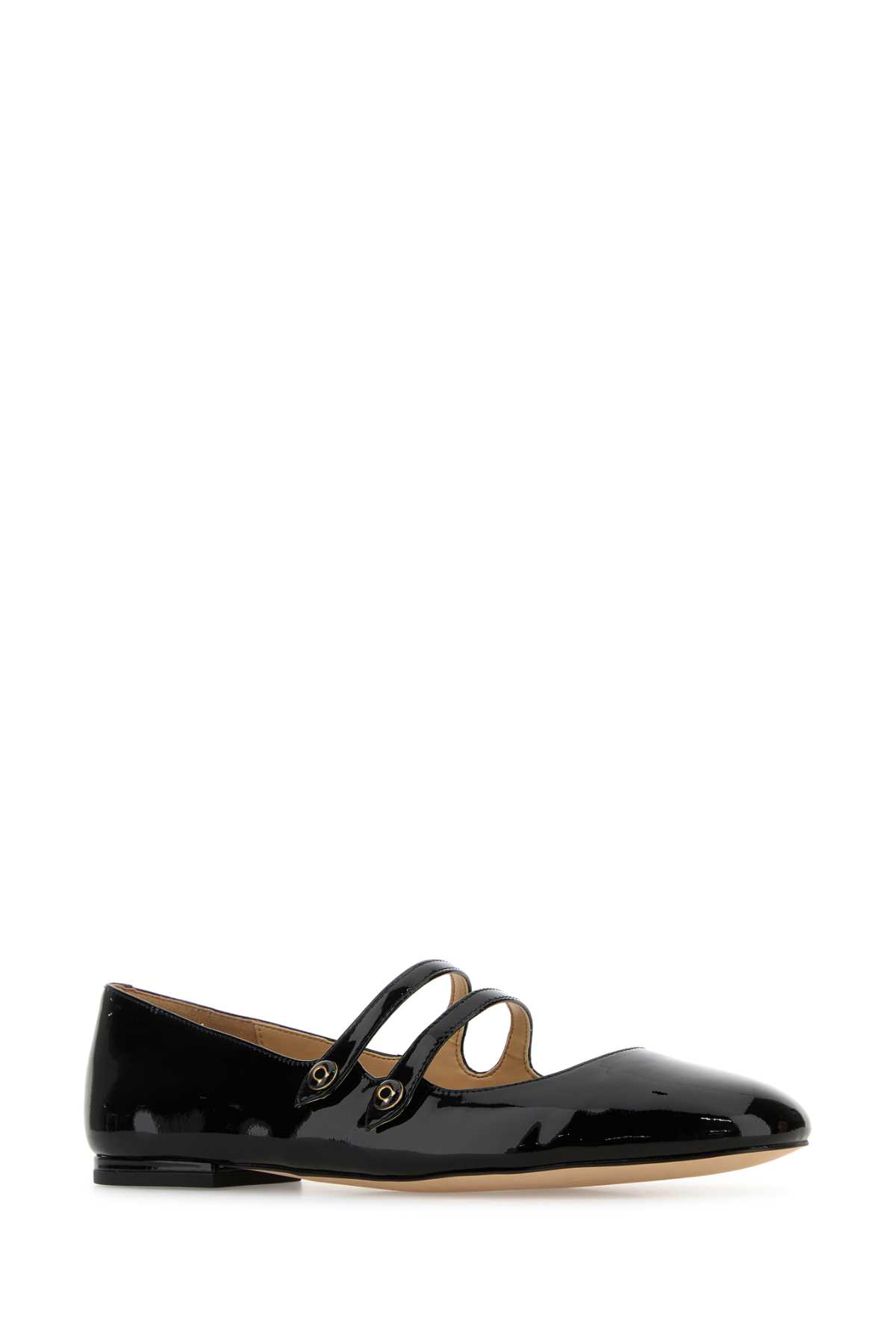COACH BLACK LEATHER WINLEY BALLERINAS