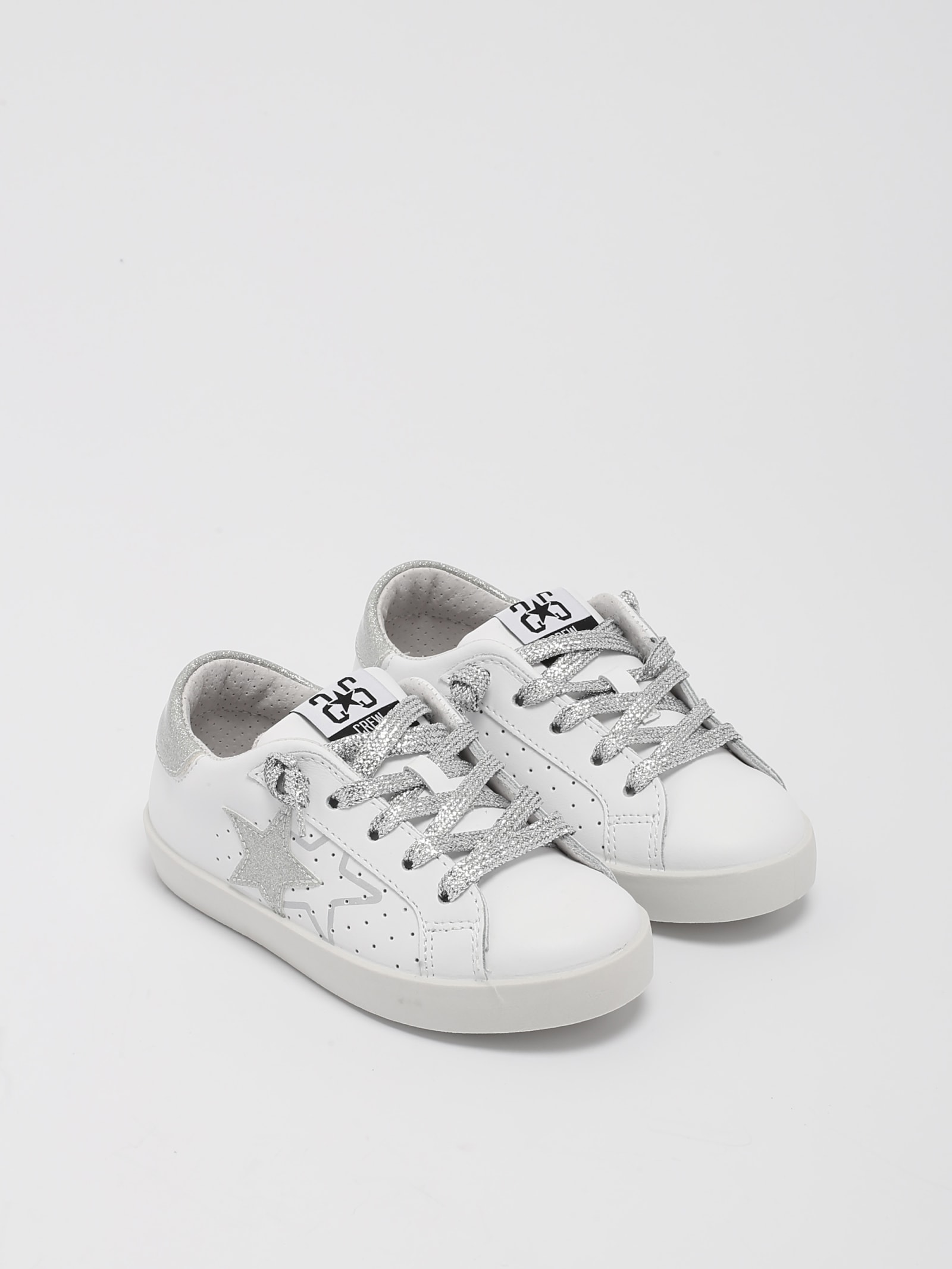 Shop 2star Sneakers Low Sneaker In Bianco-argento