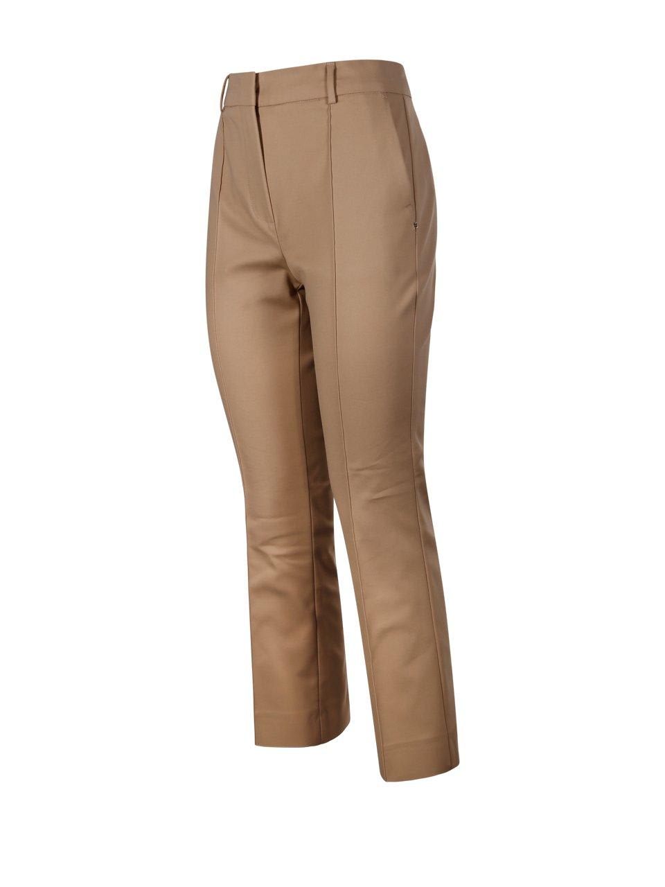 Shop Sportmax High Waist Straight Leg Trousers In Beige