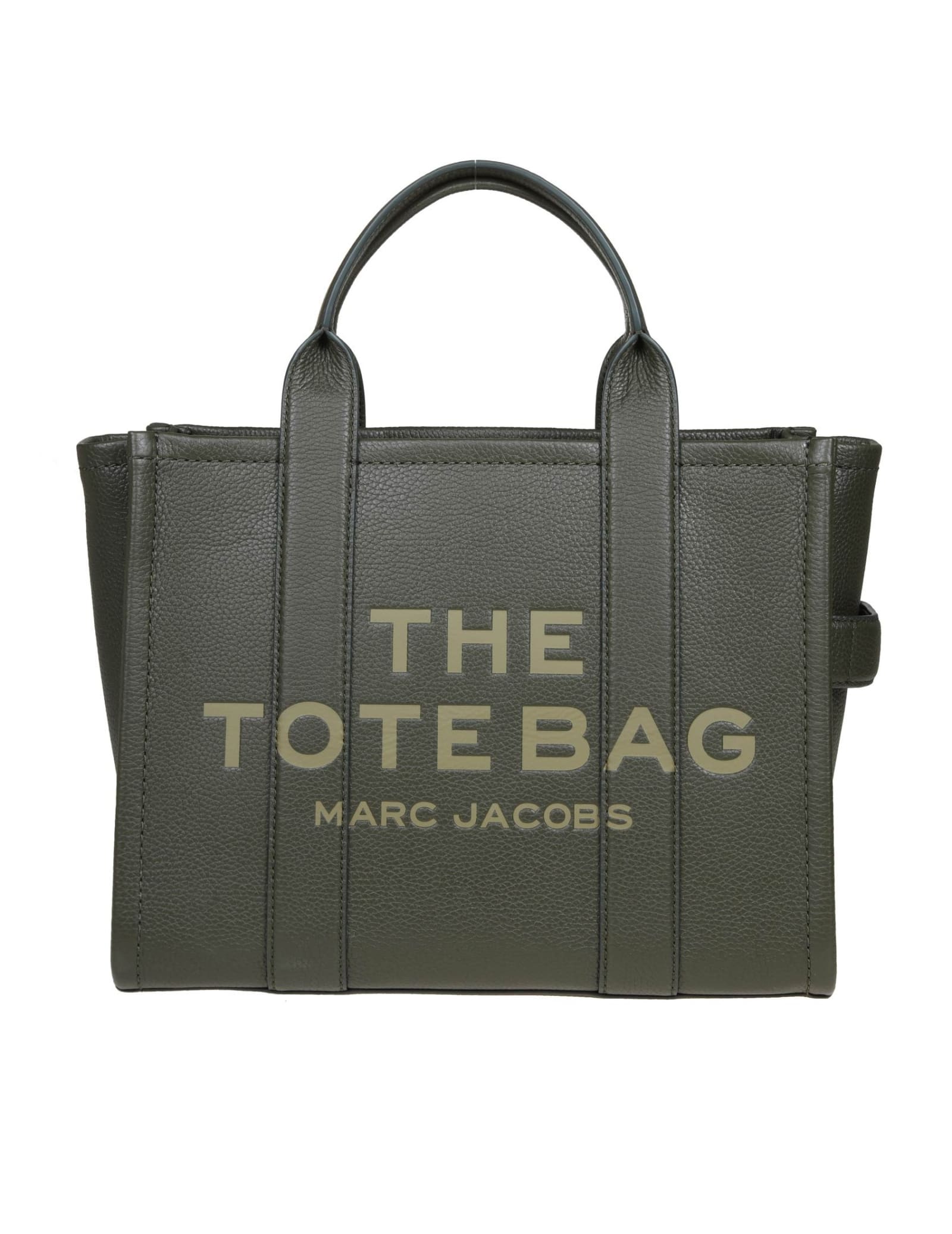 Marc Jacobs Medium Tote In Green Leather In Forest