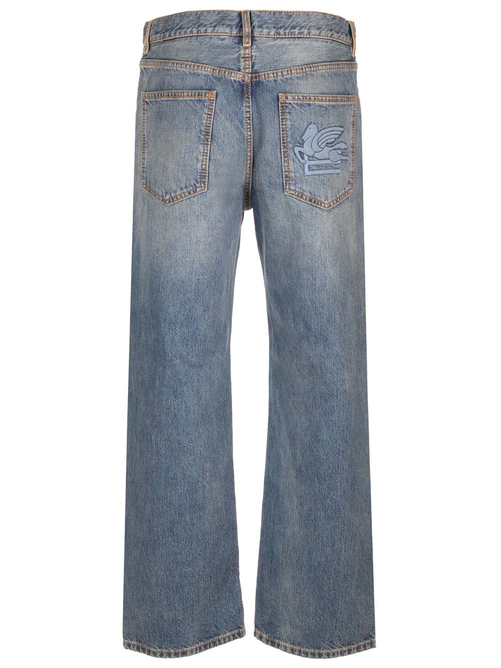 Shop Etro Wide Leg Vintage Effect Jeans