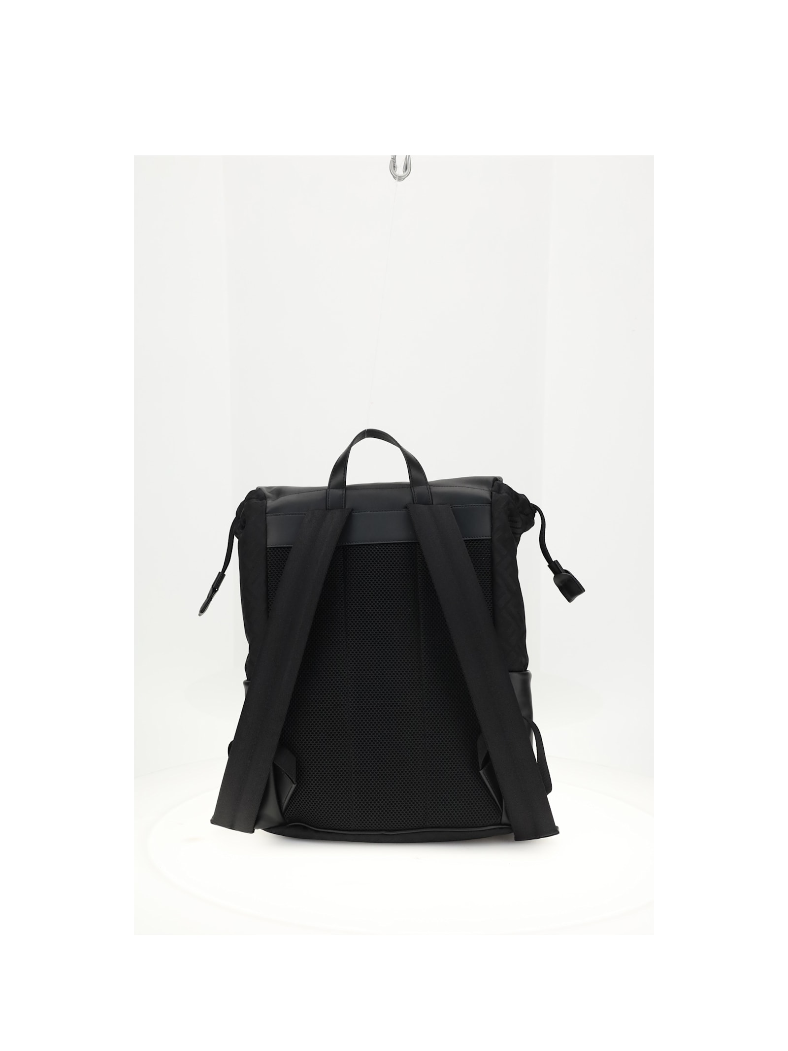 Fendi Men Nylon Flux Backpack In Black
