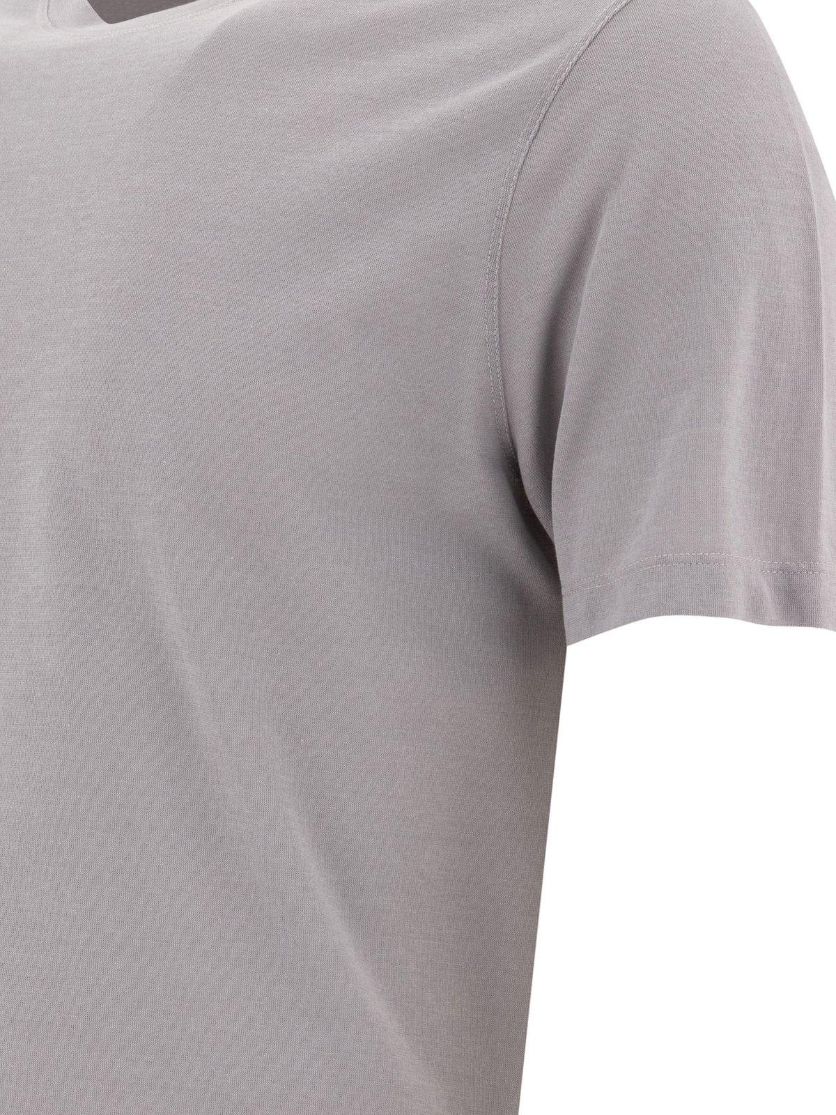 Zanone Grey T-shirt With Soft Cotton-elastane Blend