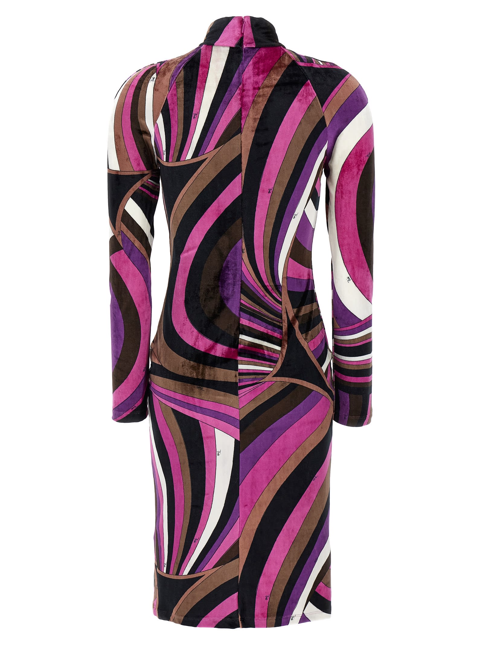 Shop Pucci Iride Chenille Dress In Multicolor