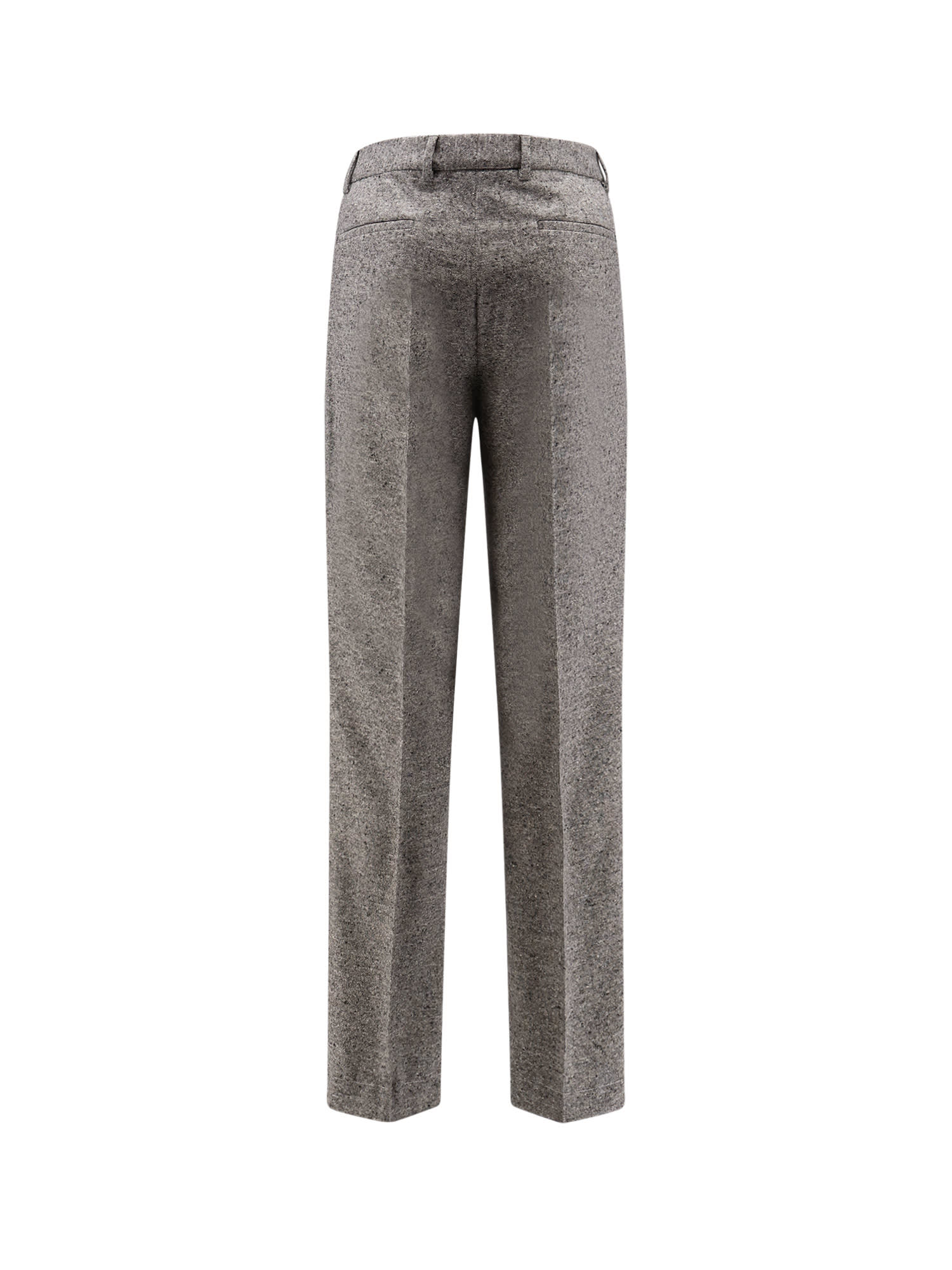 Brunello Cucinelli Cashmere Wool Blend Tailored Trousers In Gray