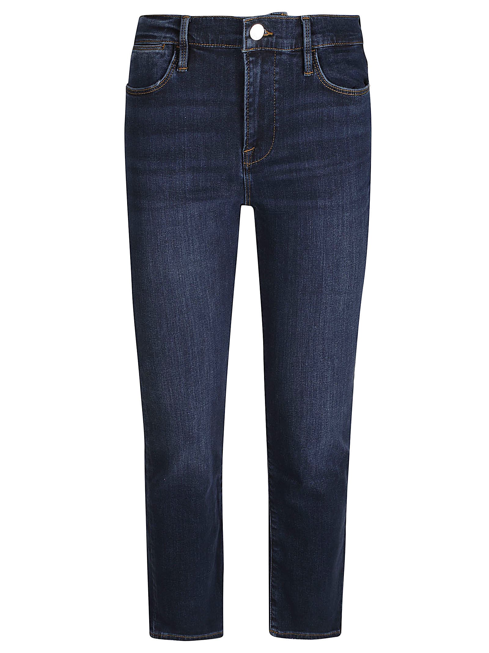Shop Frame Le High Straight Jeans In Mjty Majesty
