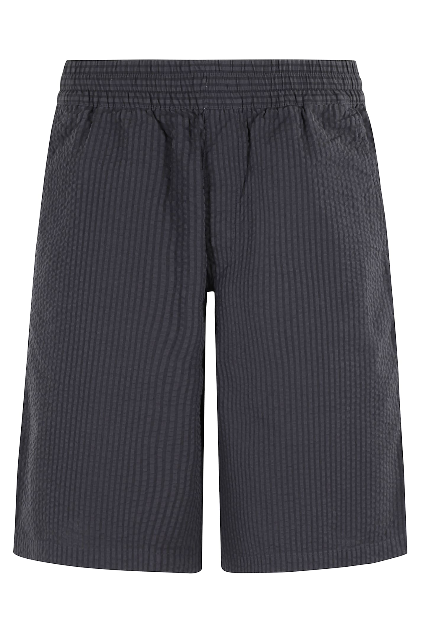 Carhartt Wip Embroidered Cotton Toland Short In Gray