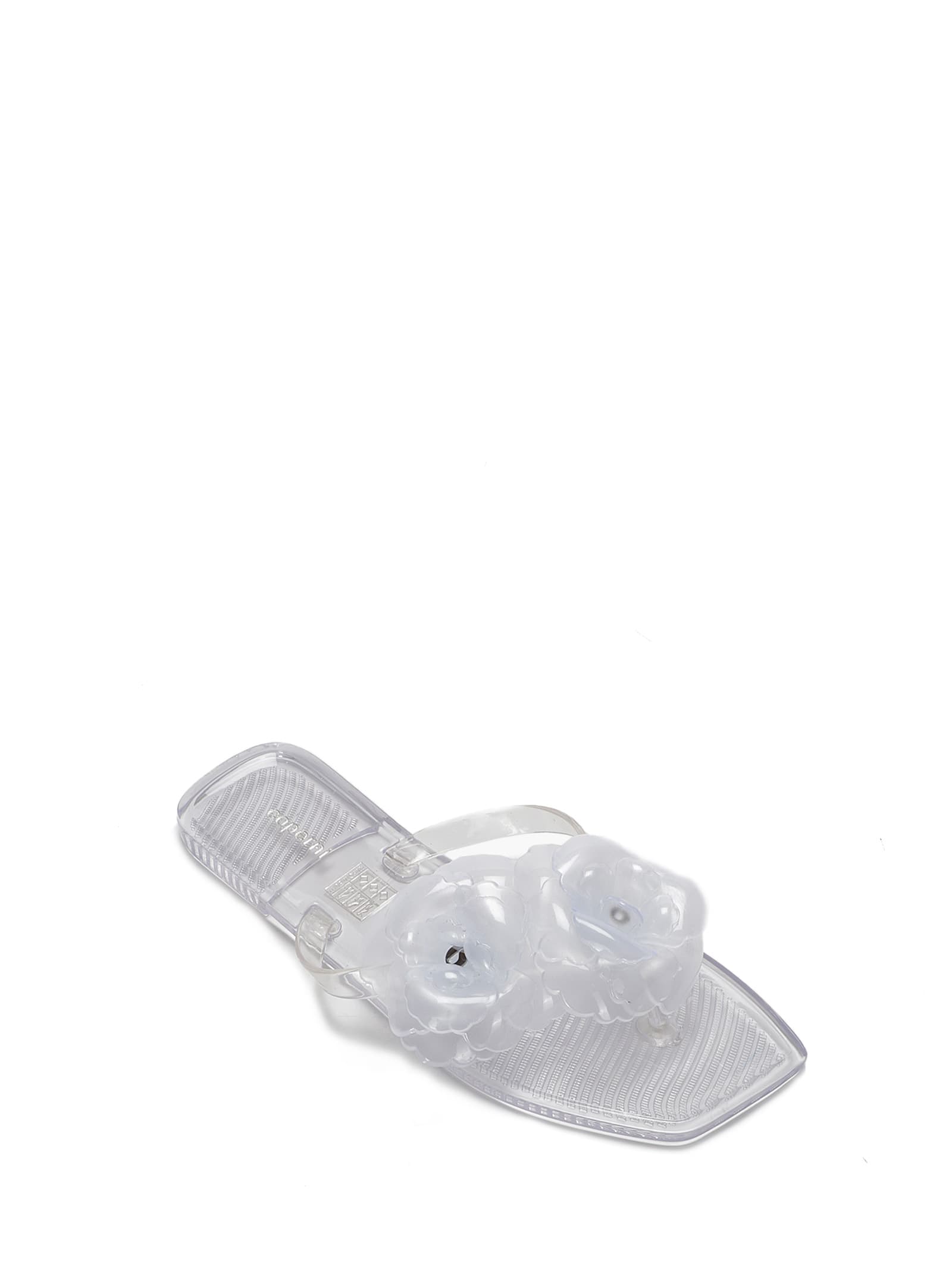 COPERNI SILICONE FLOWER FLAT SANDALS 