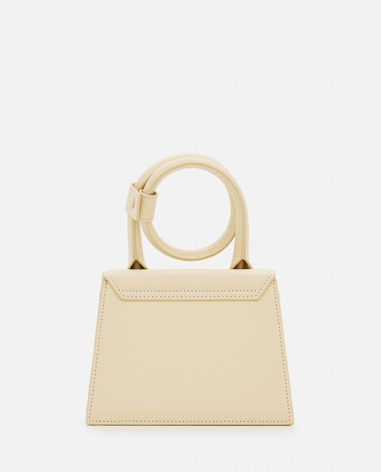 Shop Jacquemus Le Chiquito Noeud Leather Shoulder Bag In White