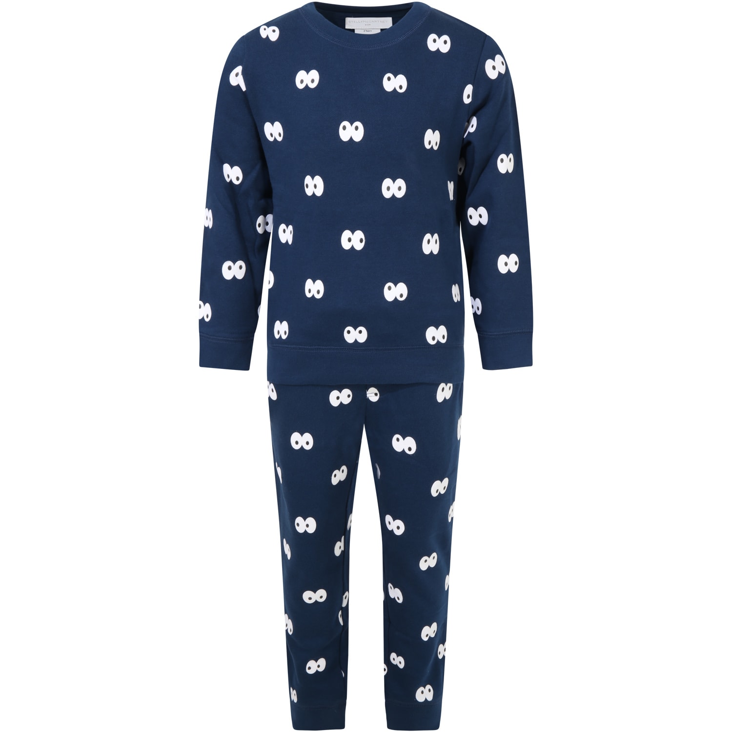 Stella McCartney Kids Blue Tracksuit For Kids With Eyes
