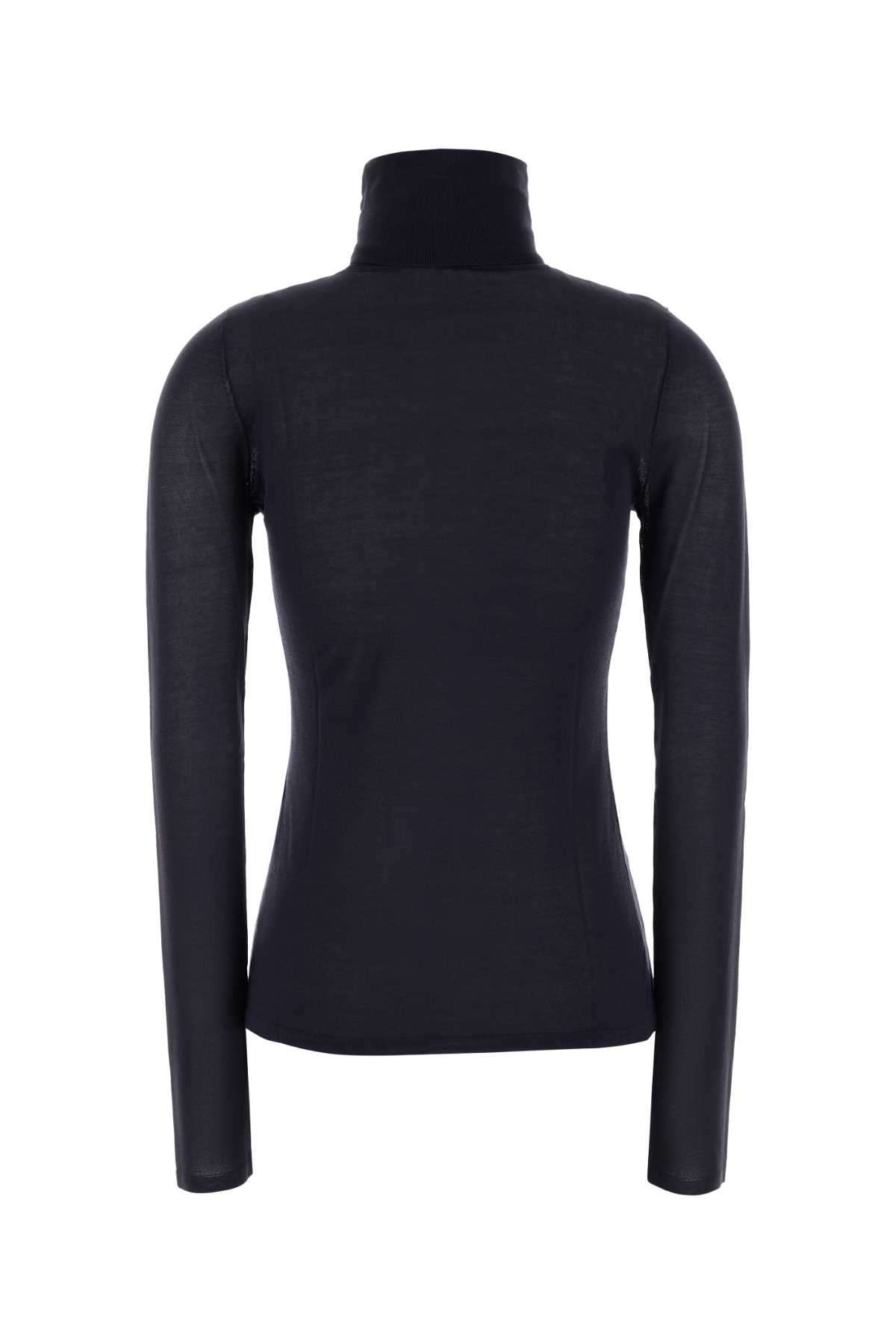 Zimmermann Navy Blue Knit Top In Black