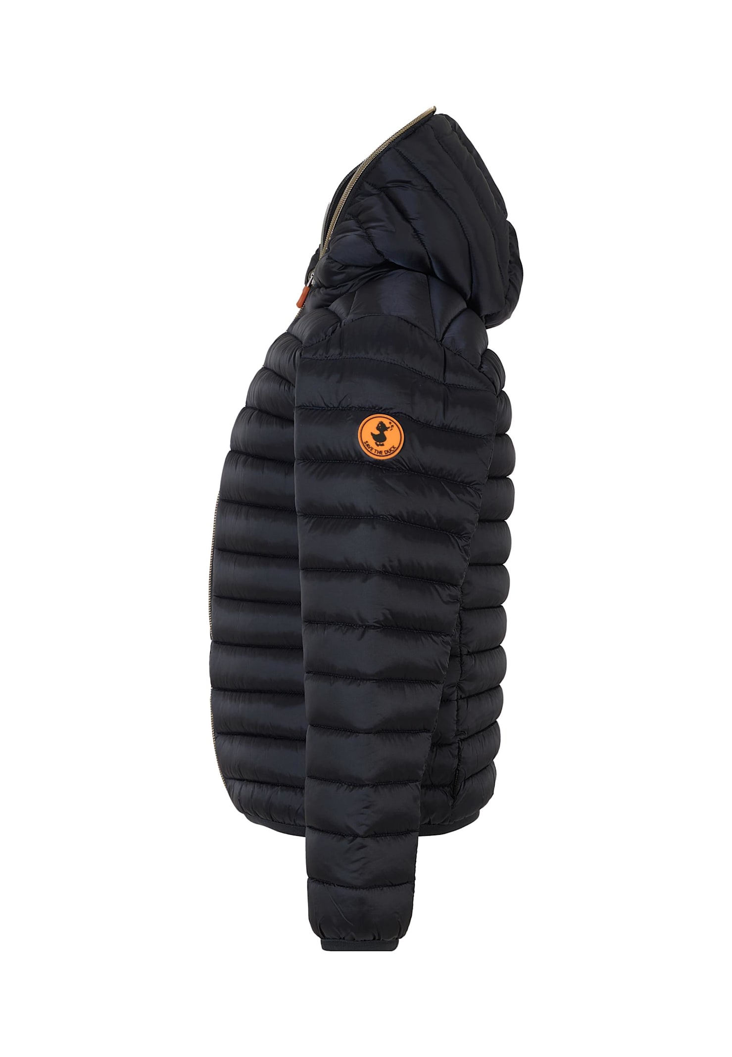 Save The Duck Blue Iris Down Jacket For Girl With Logo In Blue