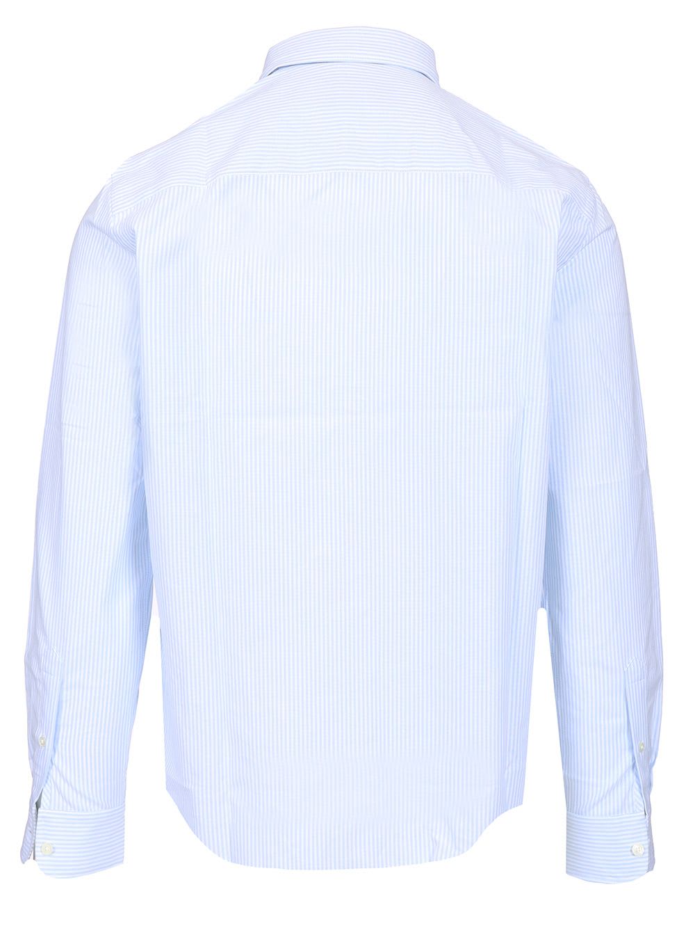 Ami Alexandre Mattiussi Adc Button-down Collar Logo-embroidered Striped Cotton Oxford Shirt In Blue