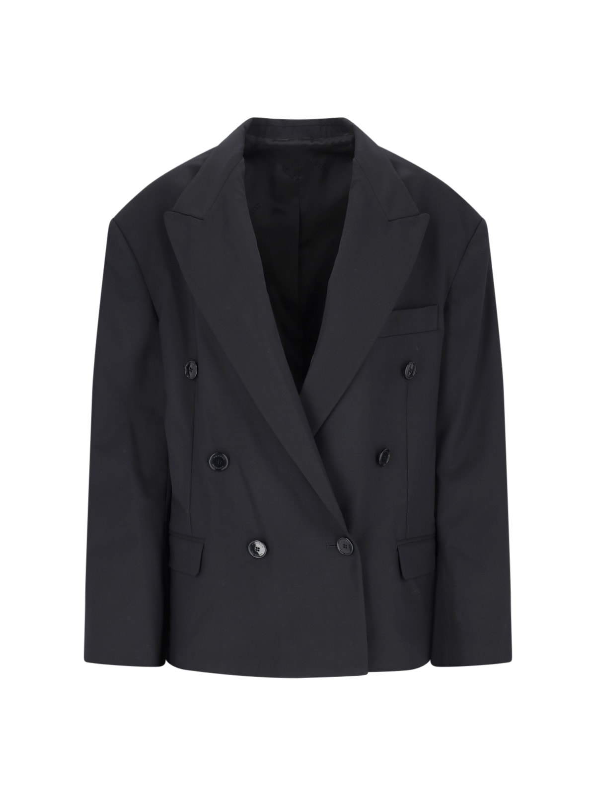 Shop Isabel Marant Double-breasted Blazer In Black