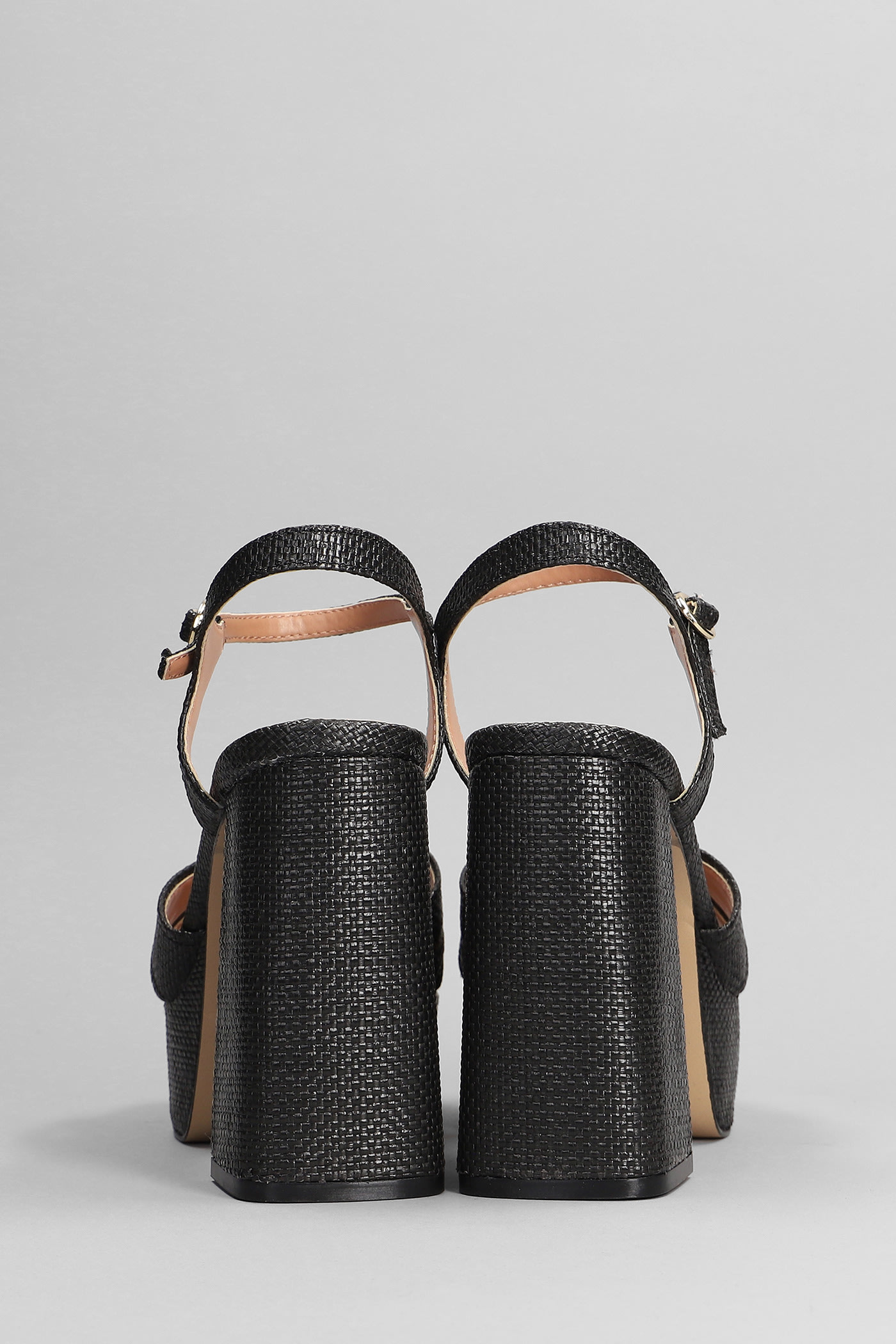 Shop Bibi Lou Arden Sandals In Black Raffia