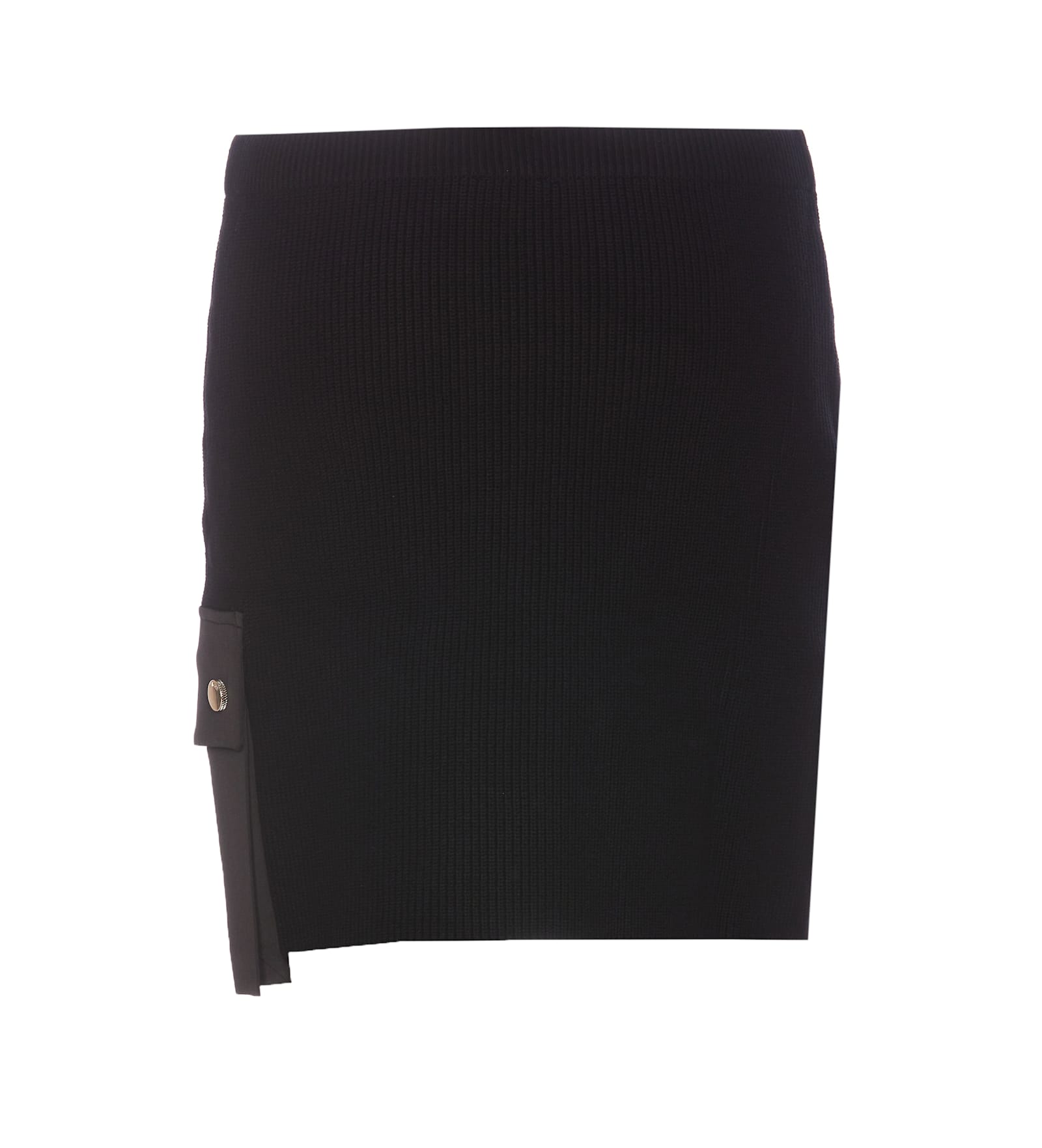 Liu •jo Knitted Pocket Mini Skirt In Black