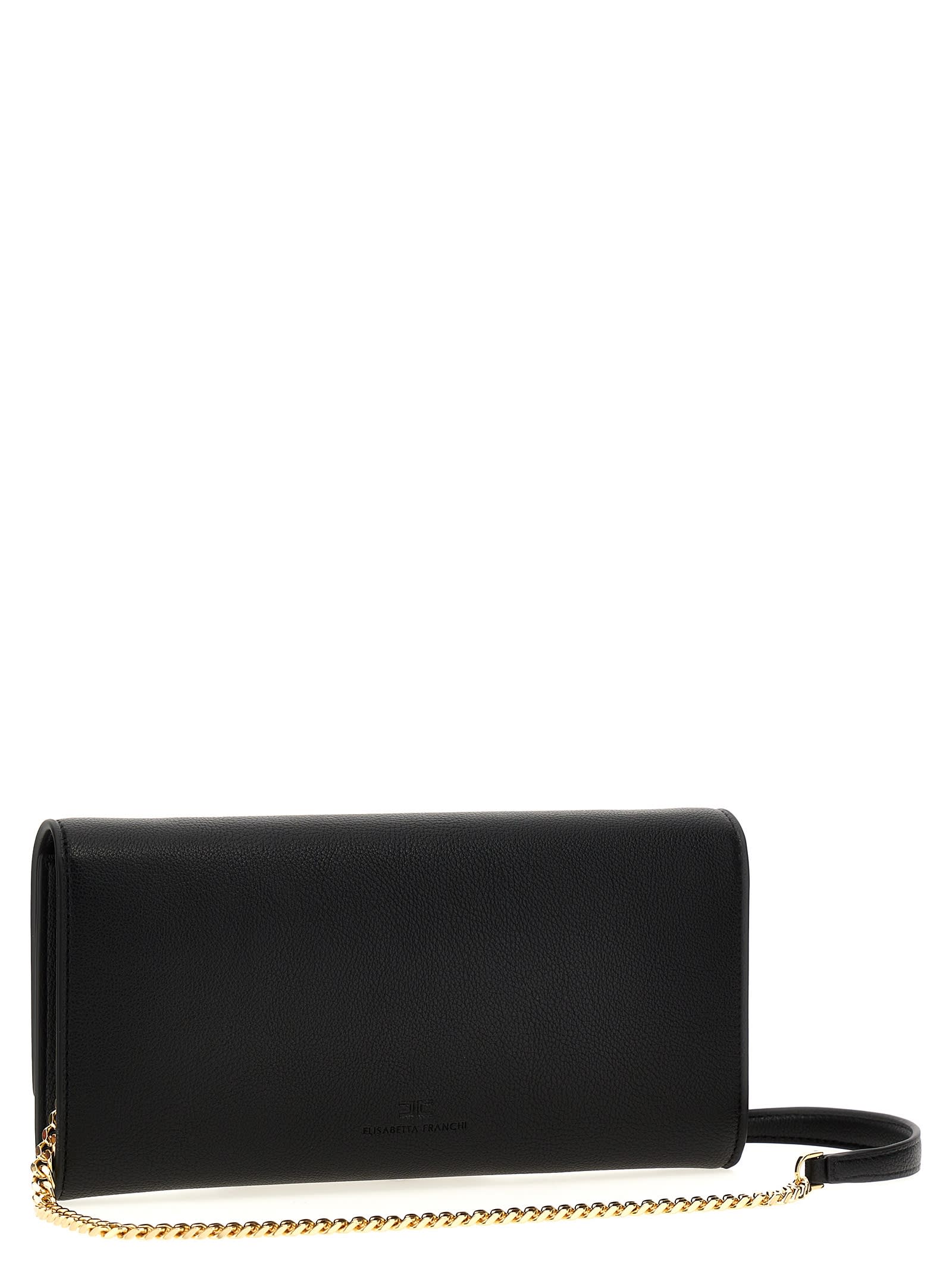 ELISABETTA FRANCHI LOGO CLUTCH BAG