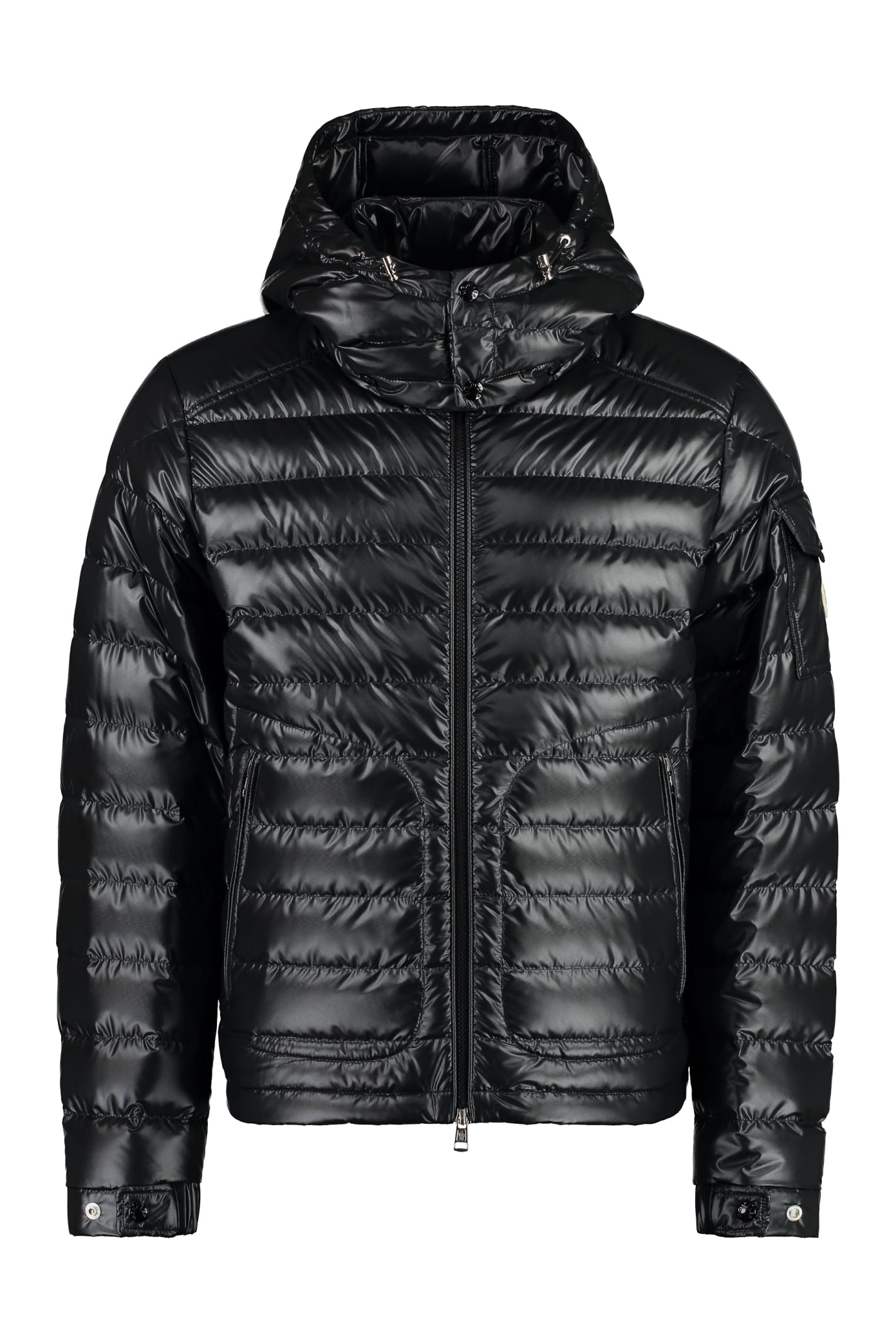 Moncler Lauros Padded Down Jacket In Black Polyester In Black