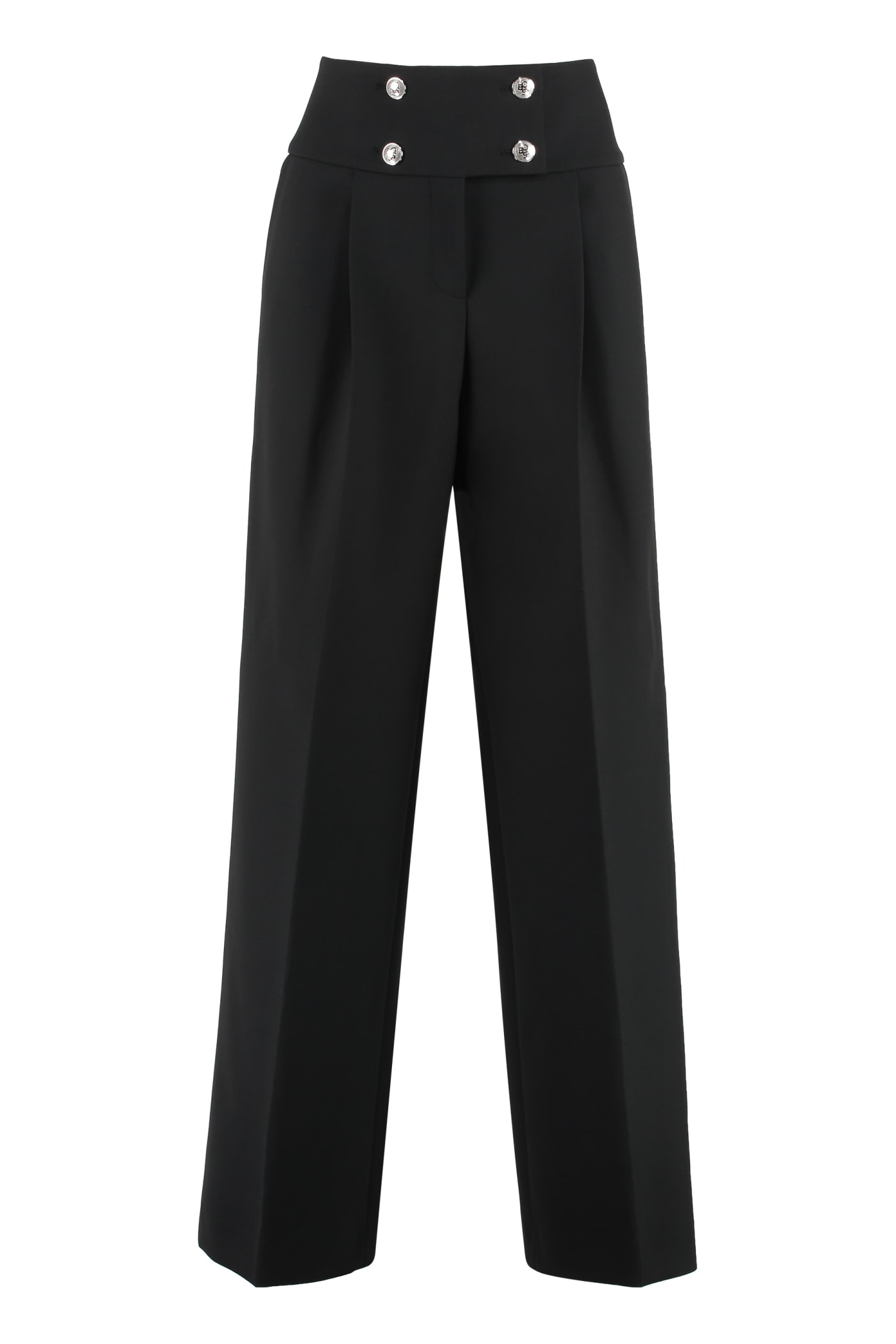 Hugo Boss High-rise Trousers In Black