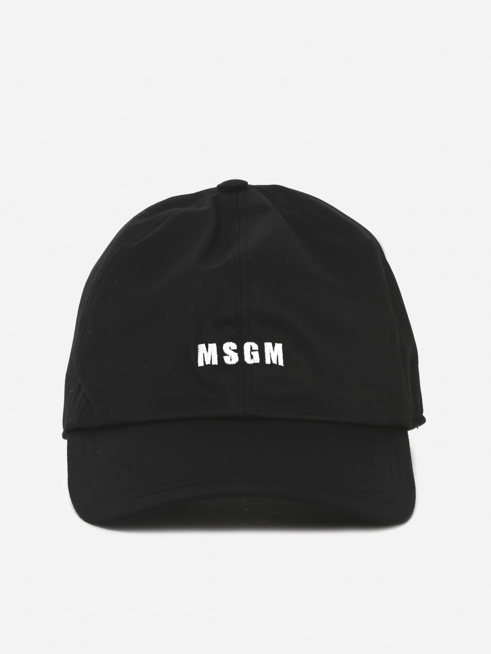 MSGM Black Msgm Cotton Hat