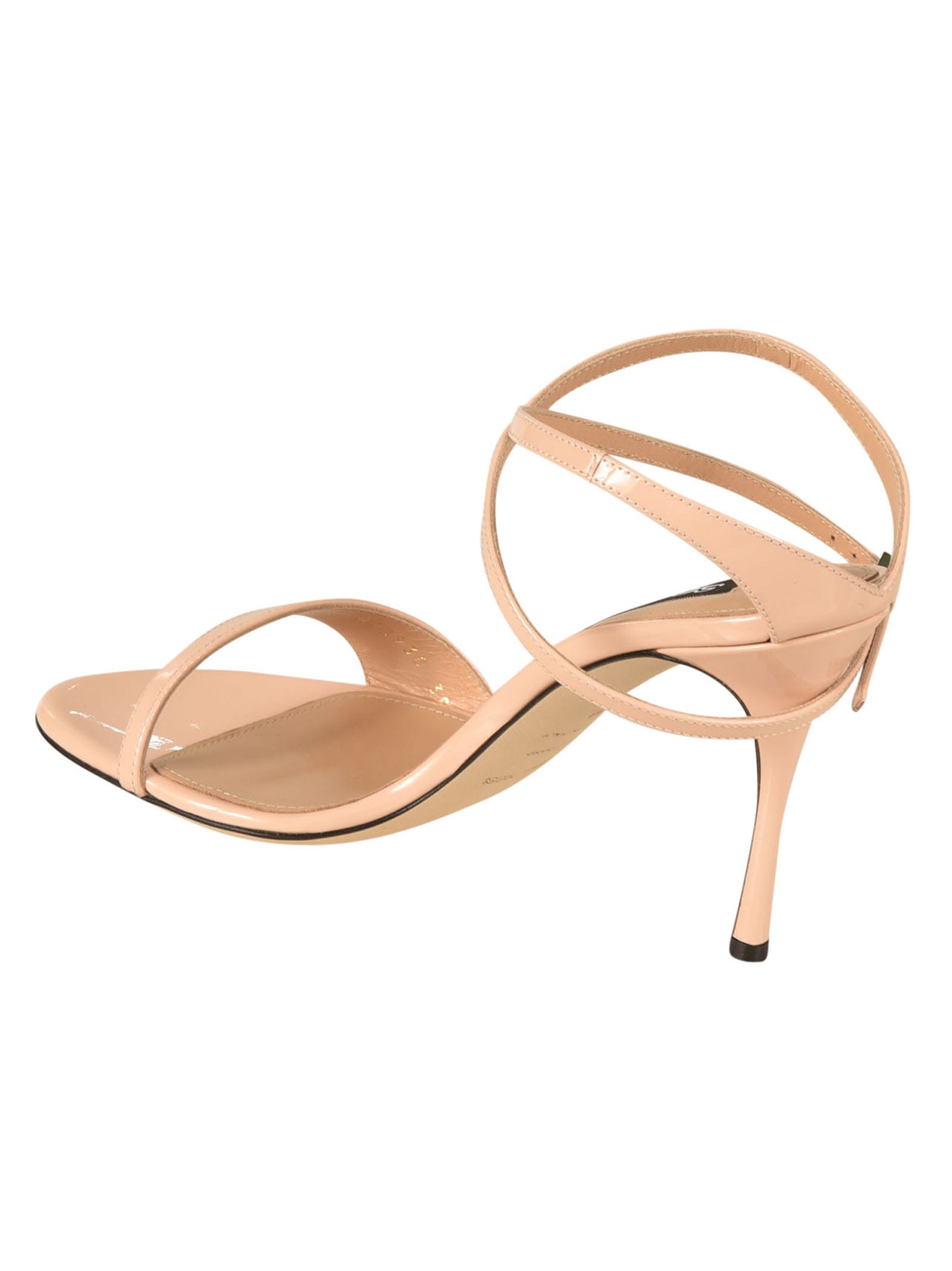 Shop Sergio Rossi Powder Patent Leather Sandals